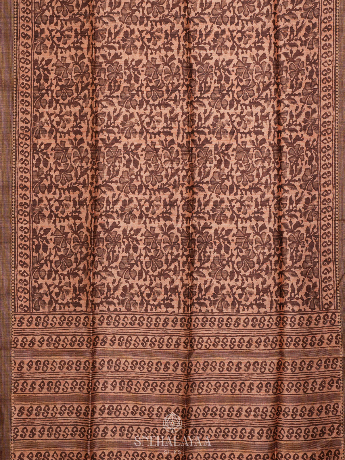 Brown Tussar Saree