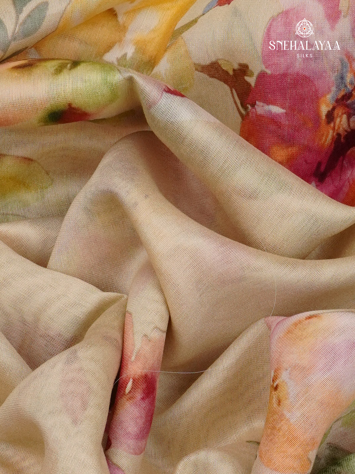 Cream Chanderi Saree