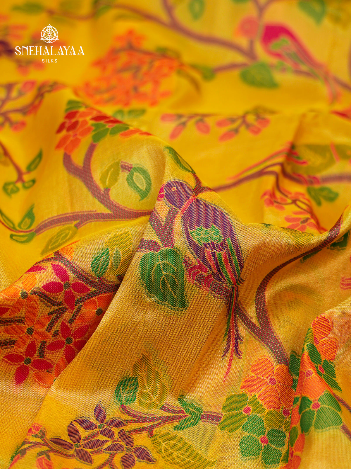 Yellow Tissue Paithani Saree