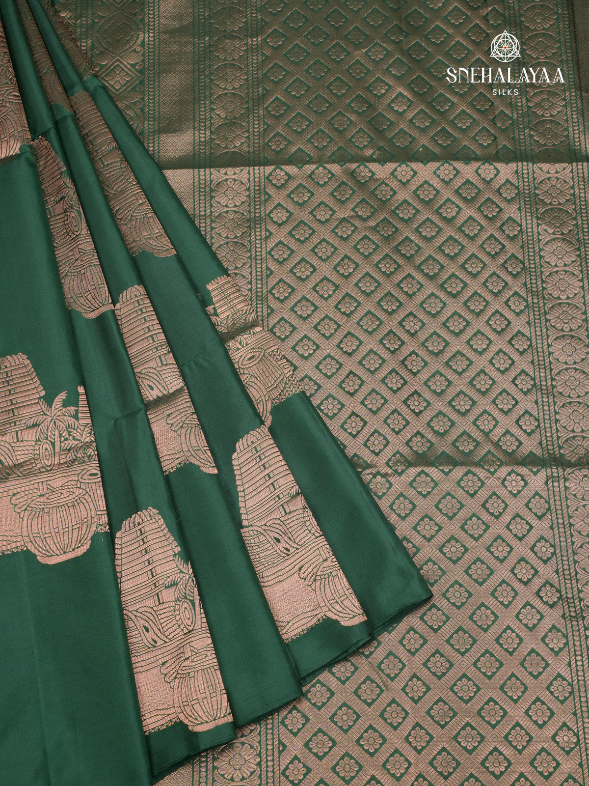Green Kanjivaram Soft Silk Saree