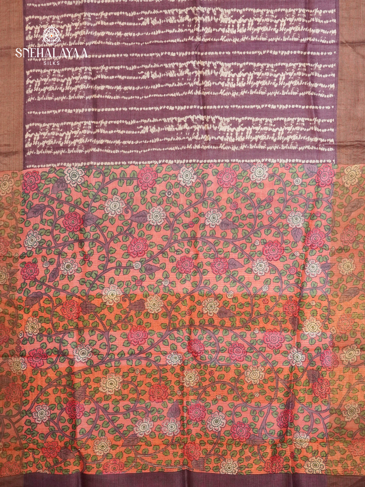 Brown Tussar Saree