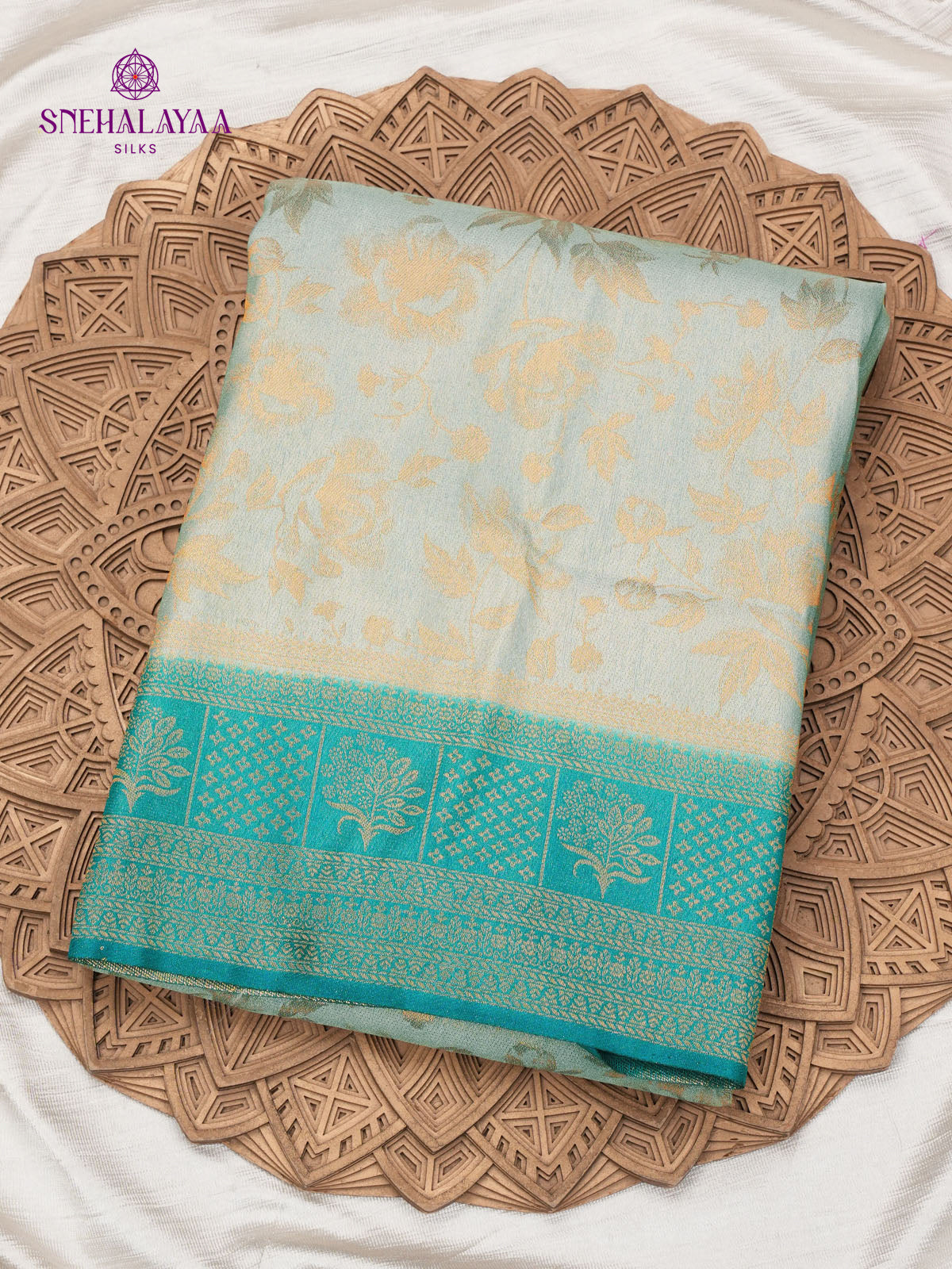 Grey Soft Silk Saree