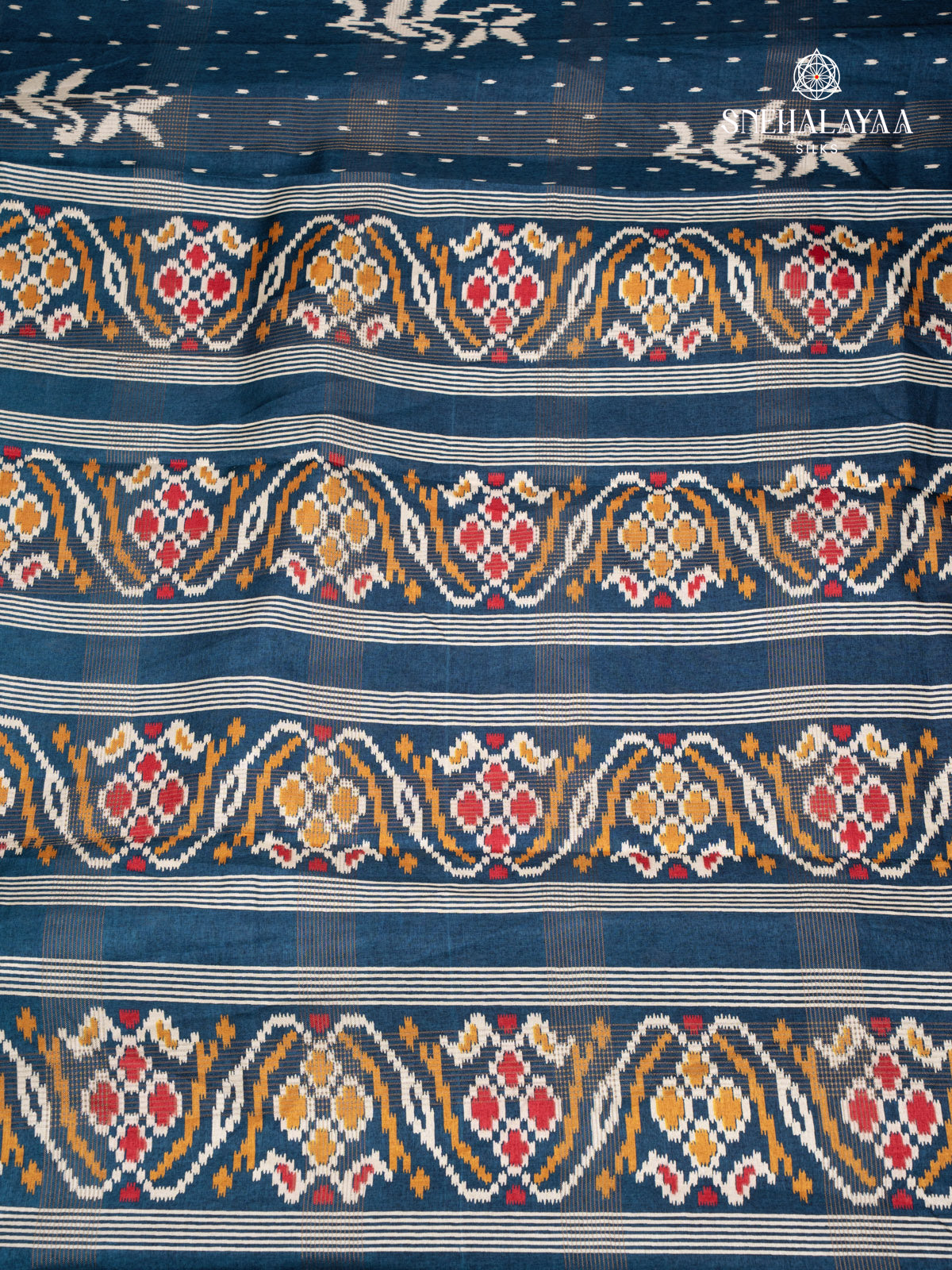 Navy Blue Dola Silk Saree