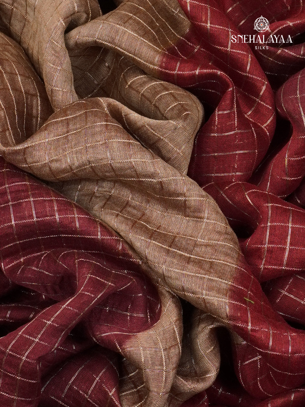 Burgundy Chanderi Saree