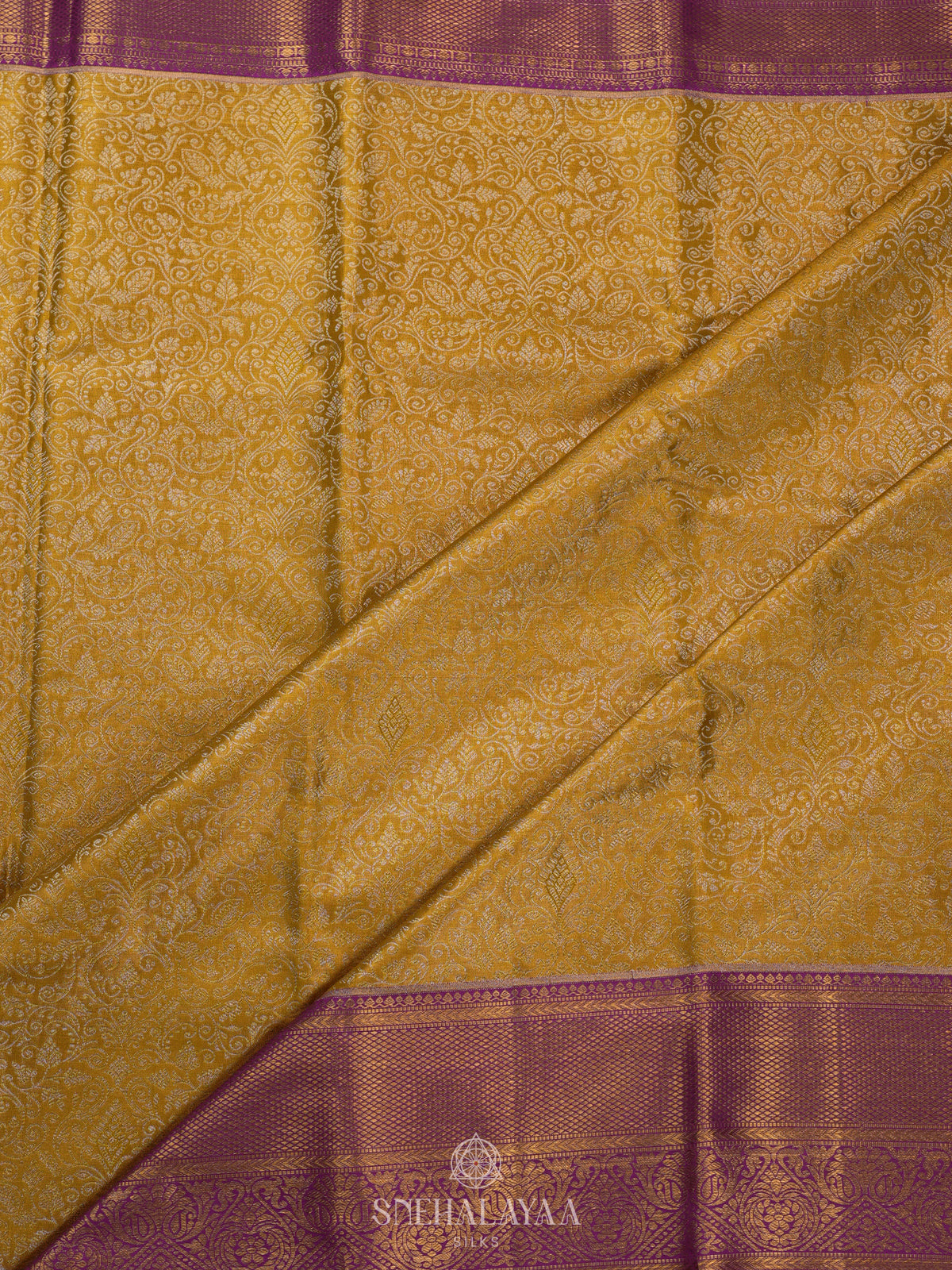 Yellow Kanjivaram Silk Saree