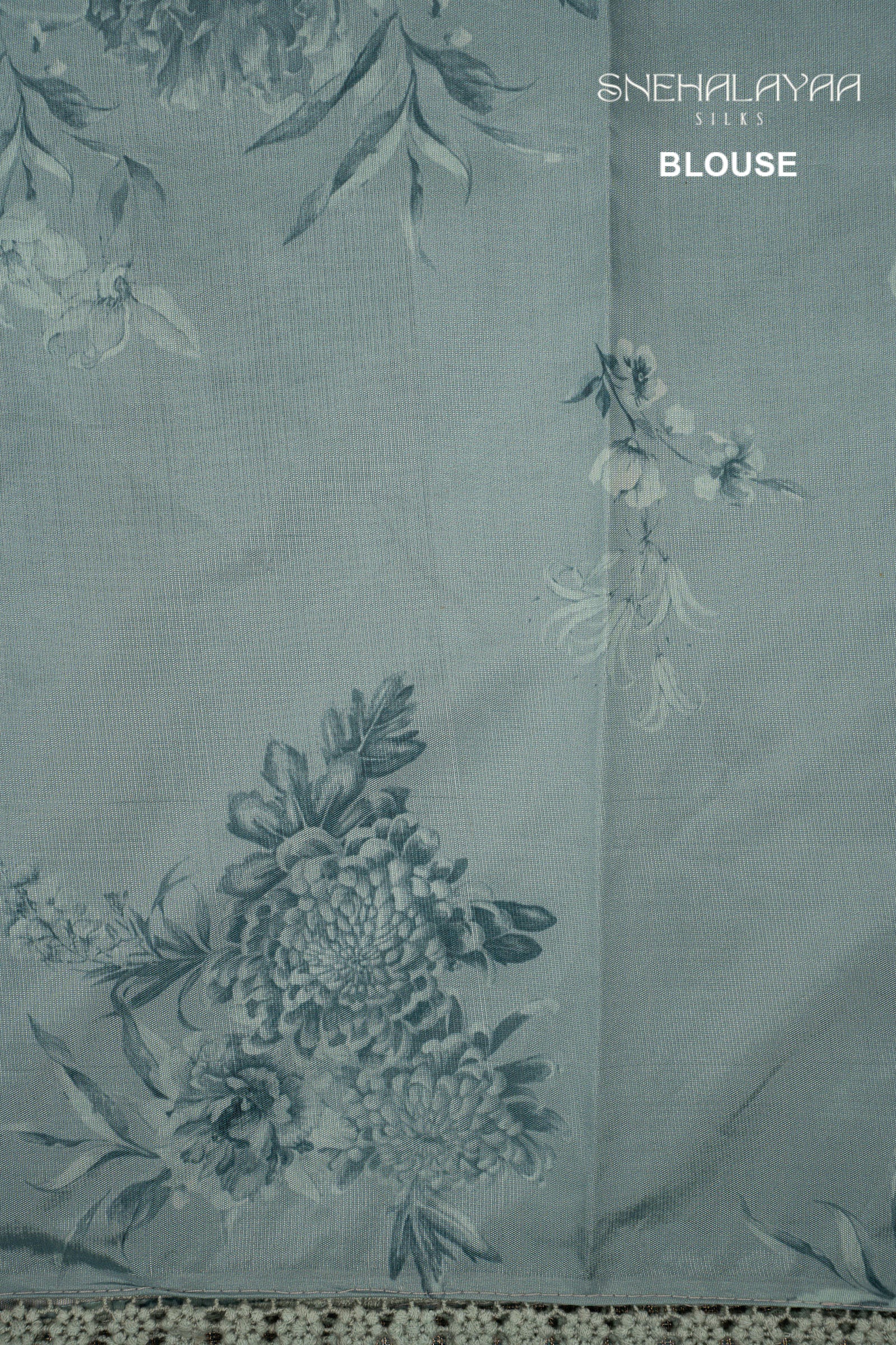 Grey Tissue Kota Embroidery Saree