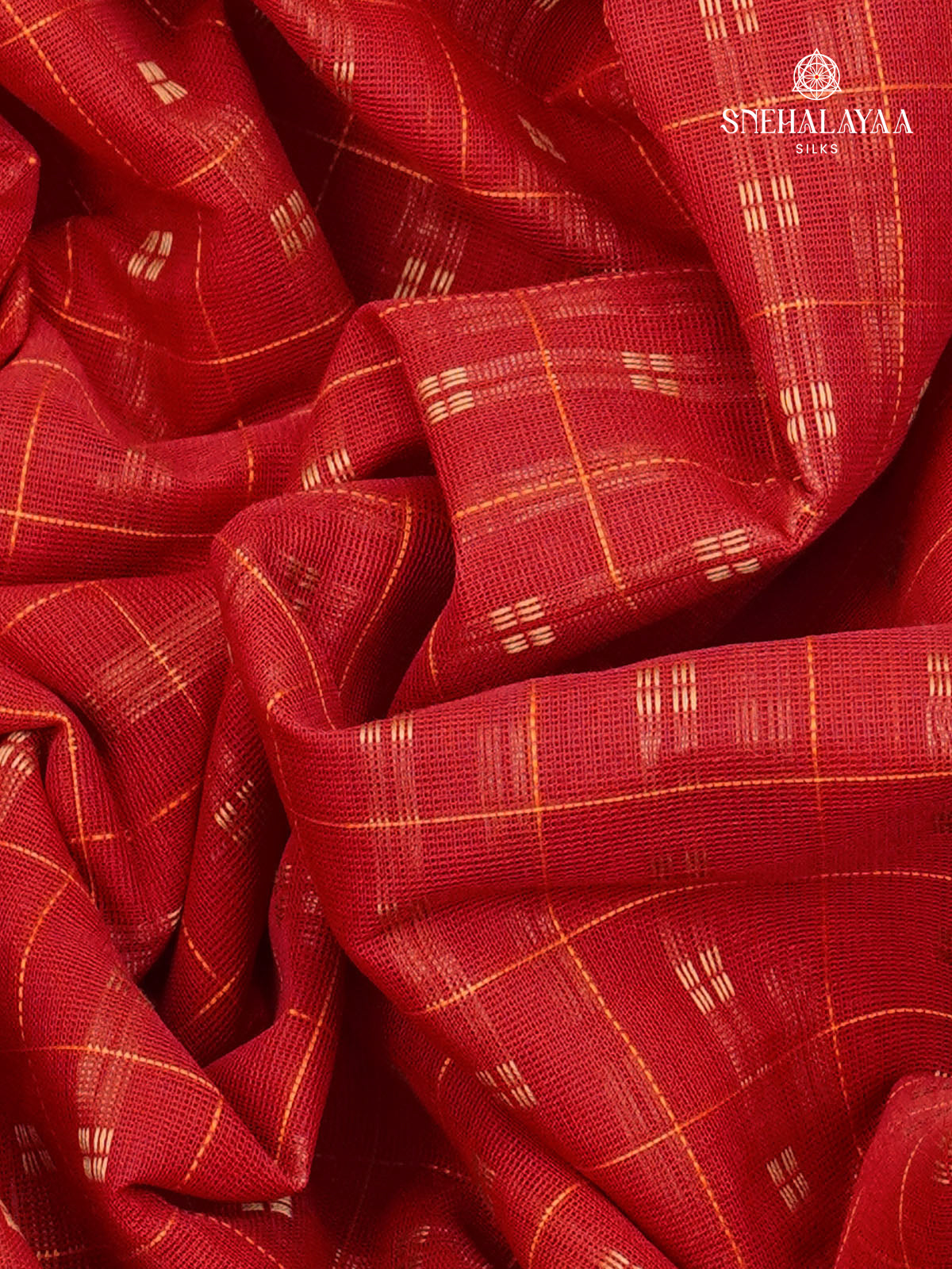 Crimson Red Pure Kanchi Cotton Saree