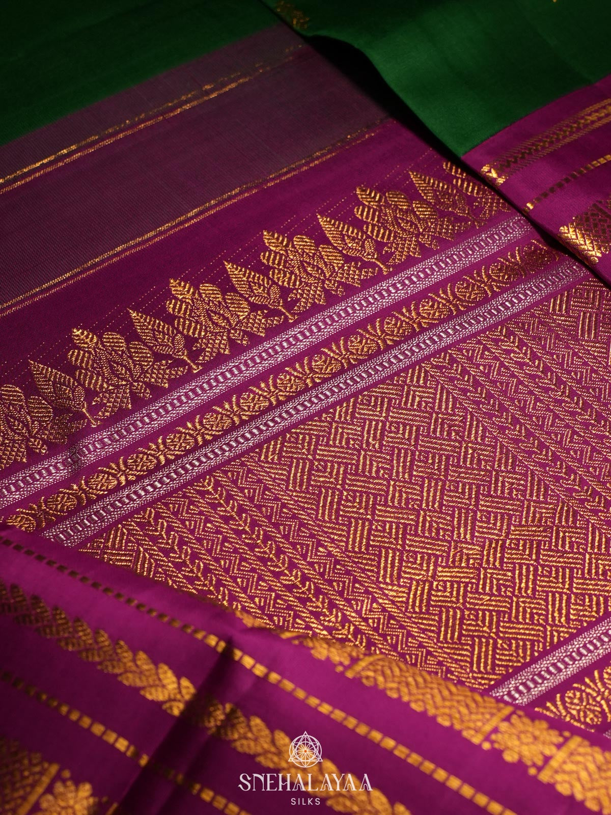 Emerald Green Kanjivaram Silk Saree
