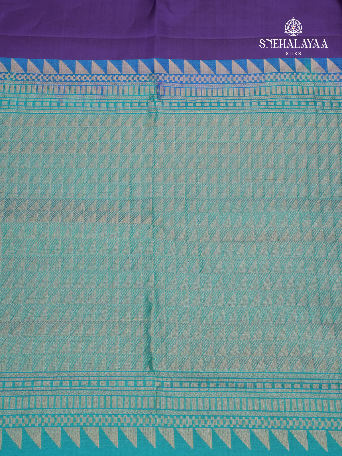 Blue Kanjivaram Soft Silk Saree