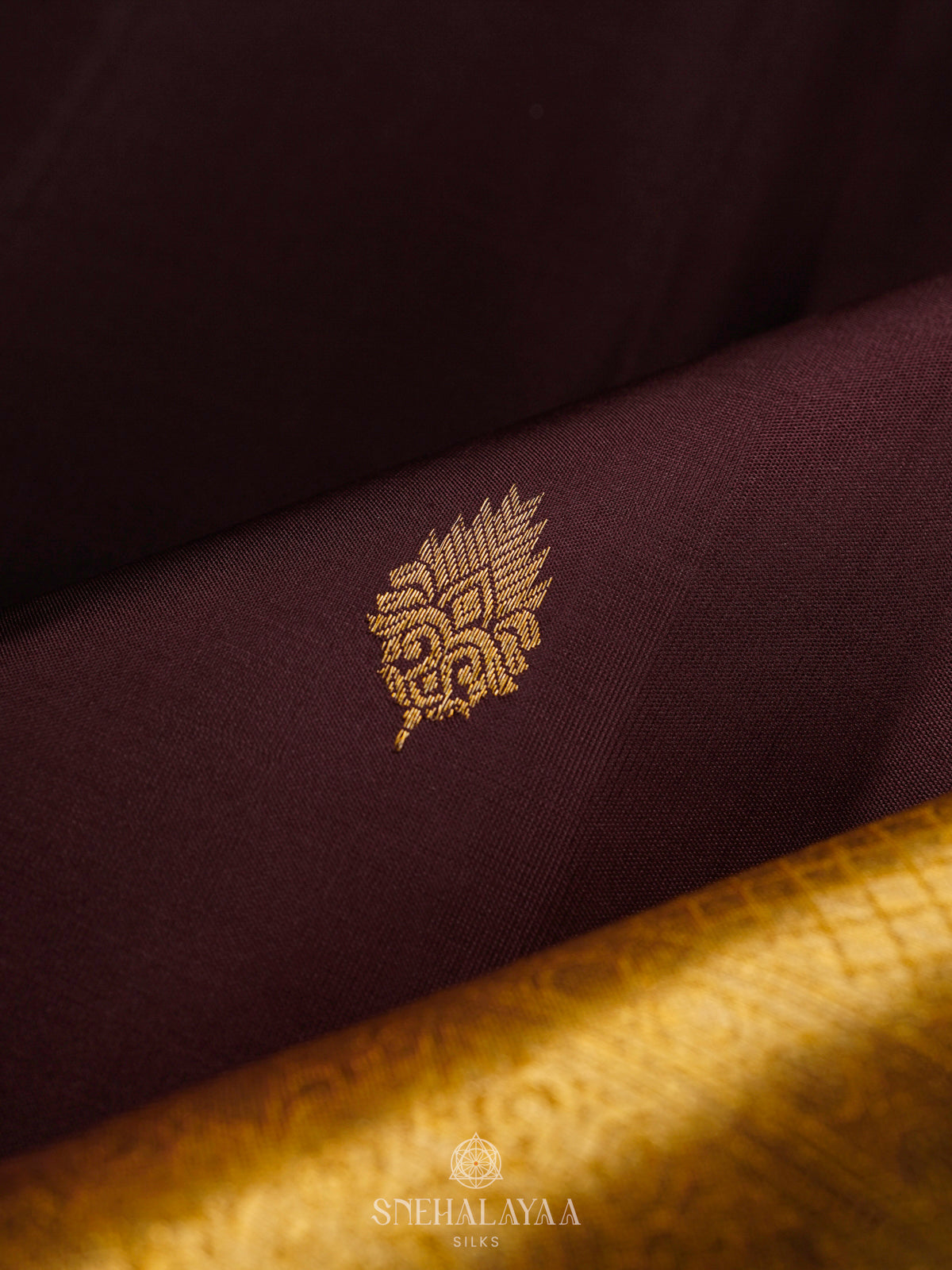 Burgundy Kanjivaram Silk Saree