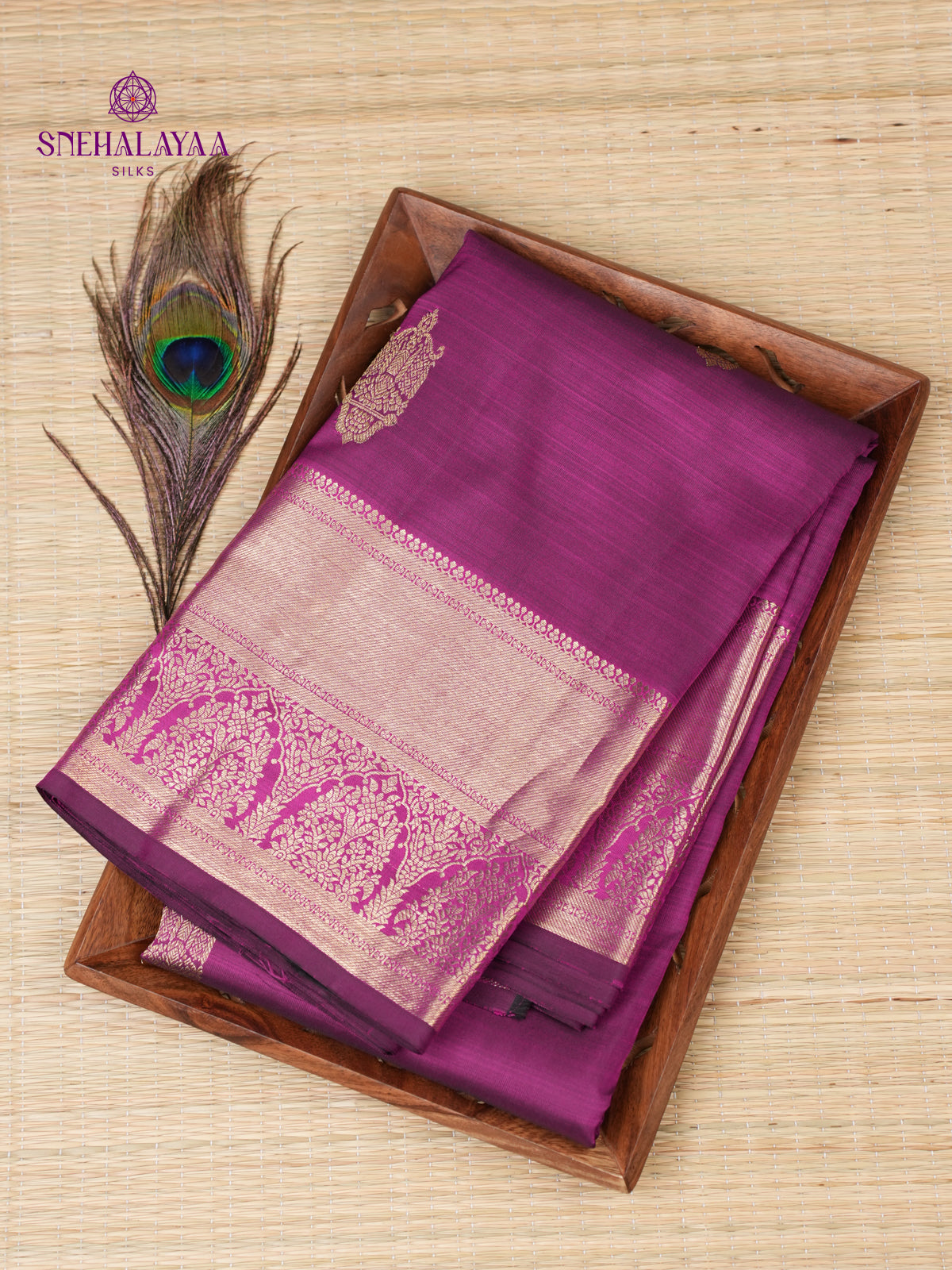 Berry Pink Kanjivaram Silk Saree
