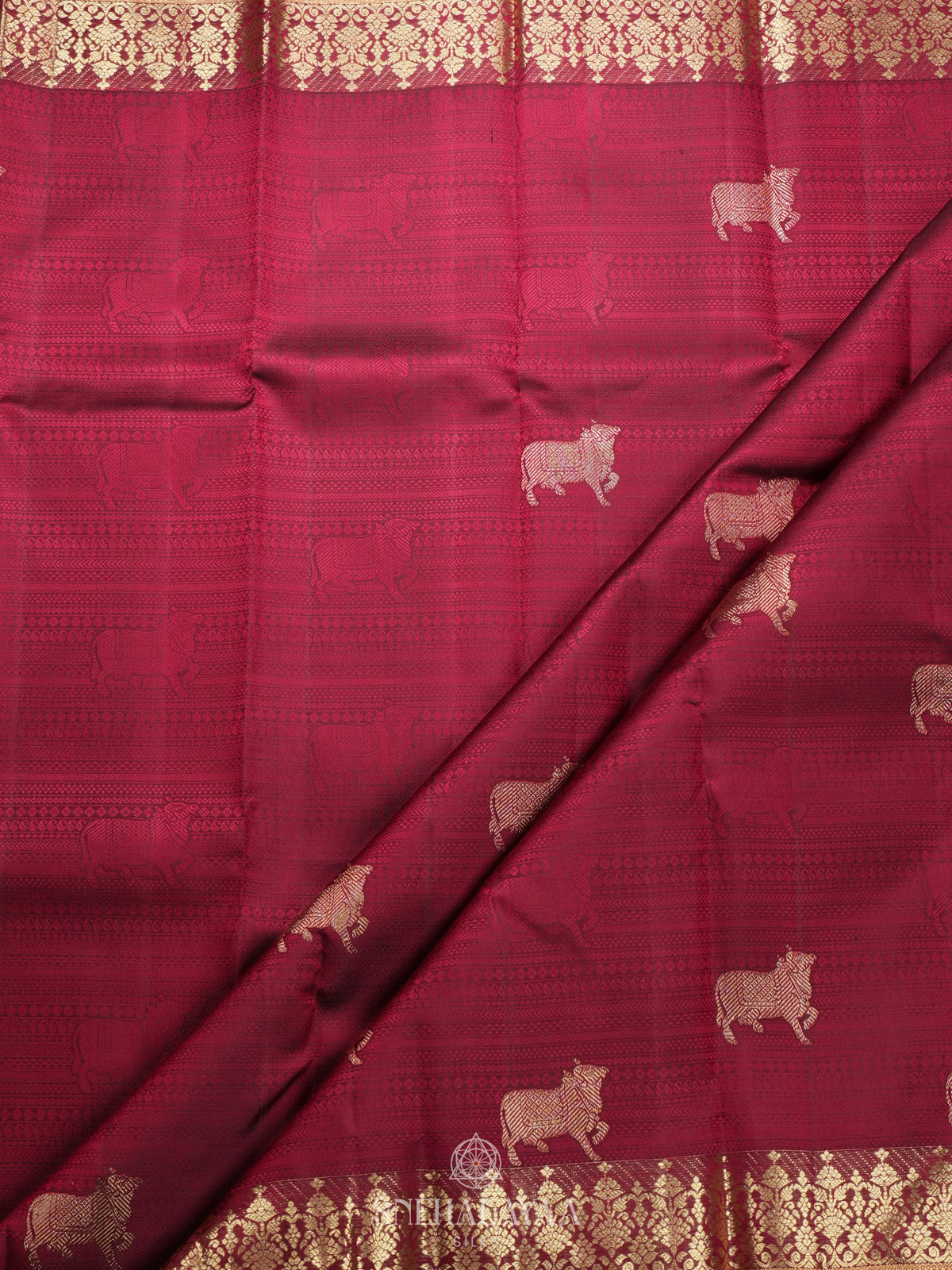 Maroon Kanjivaram Silk Saree