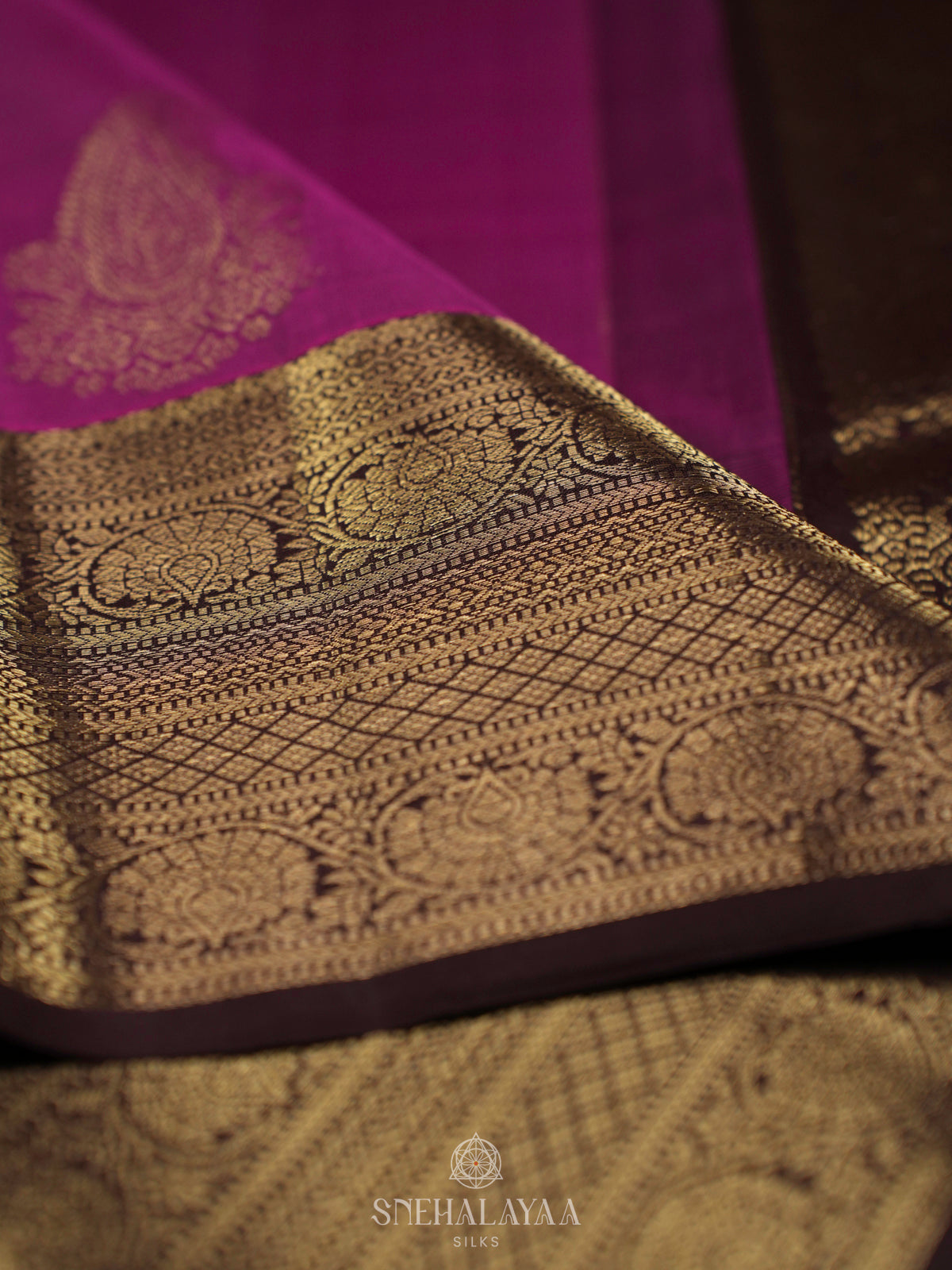 Violet Kanjivaram Silk Saree