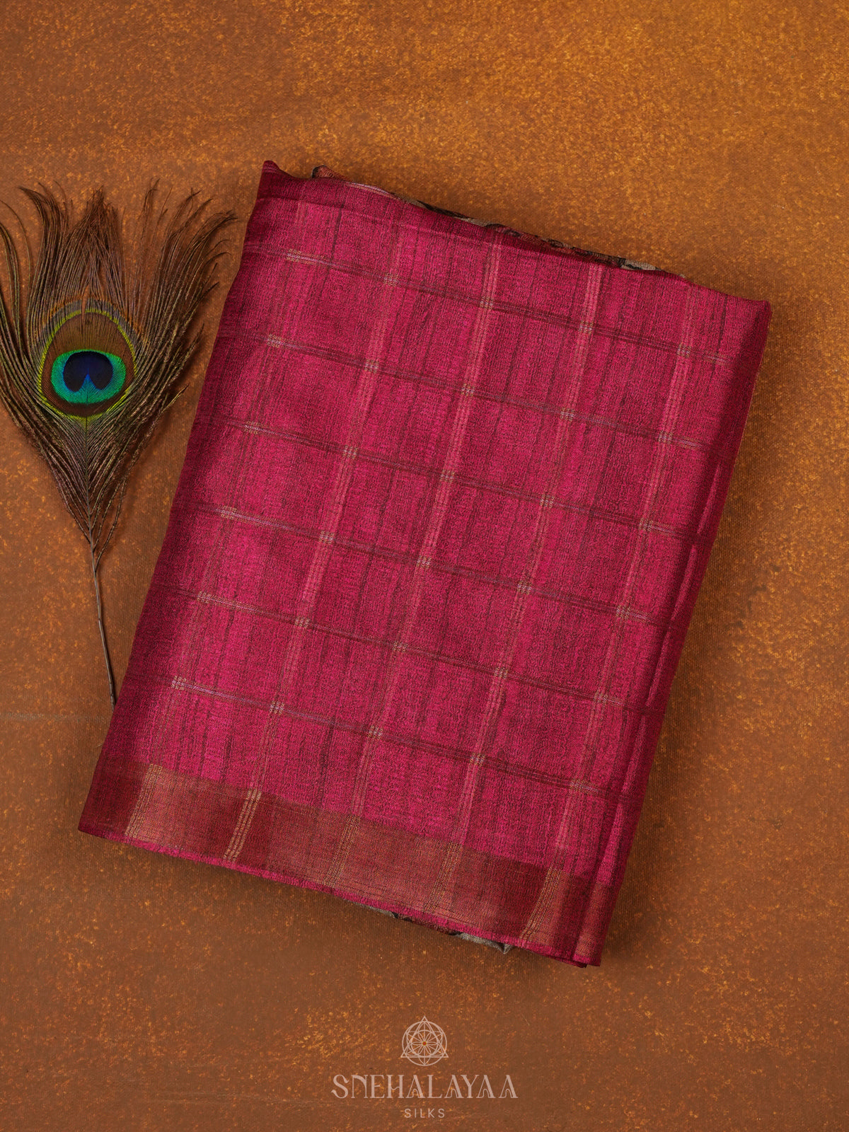 Pink Tussar Saree
