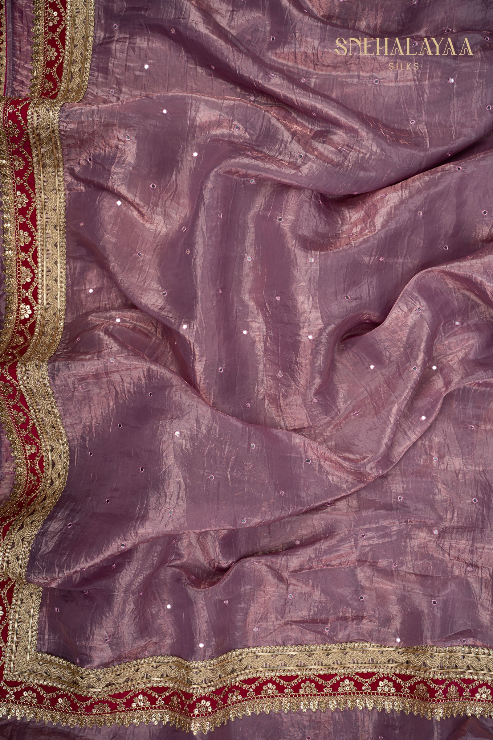 Mauve Purple Designer Saree