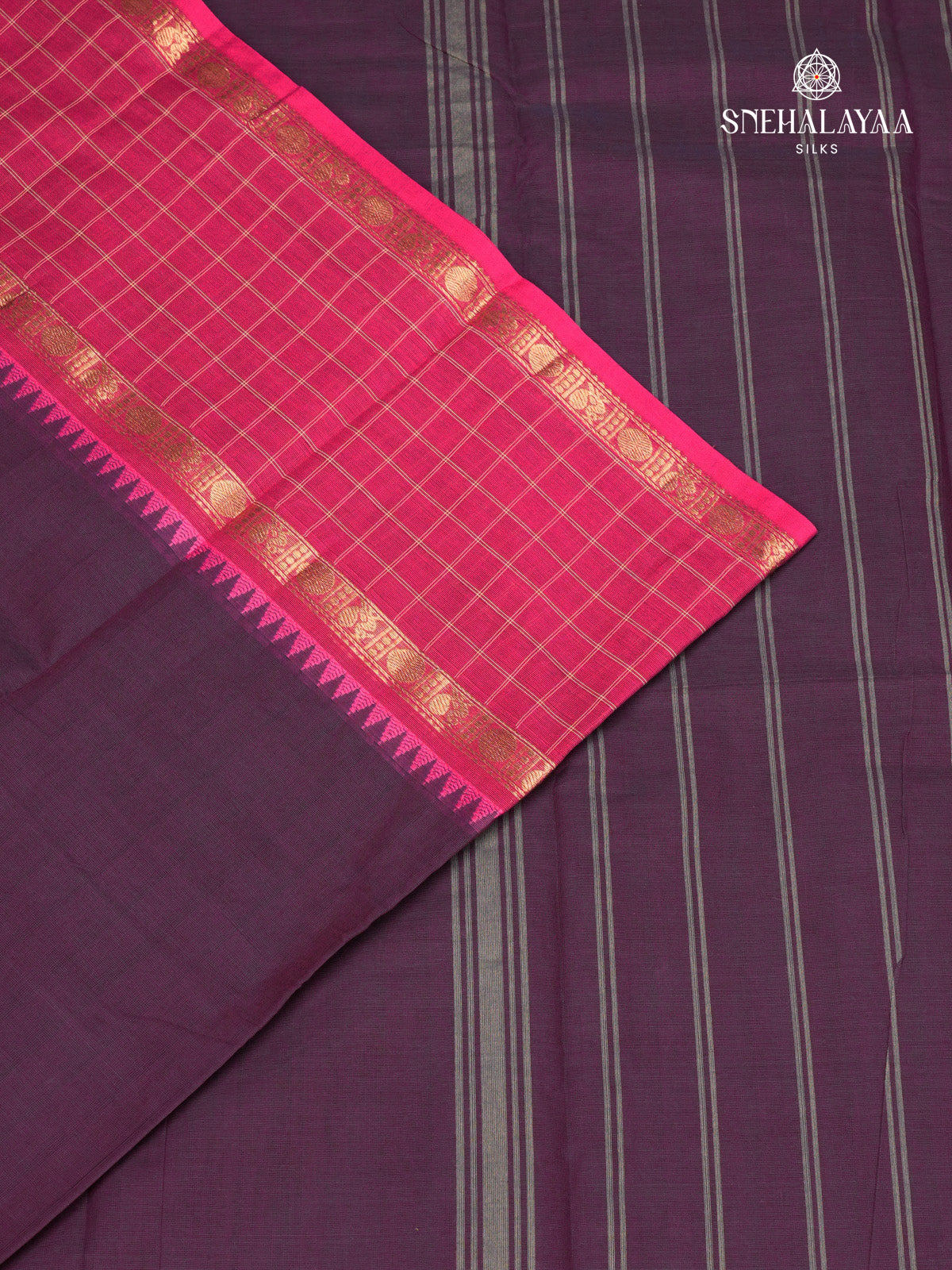 Magenta Chettinad Cotton Saree