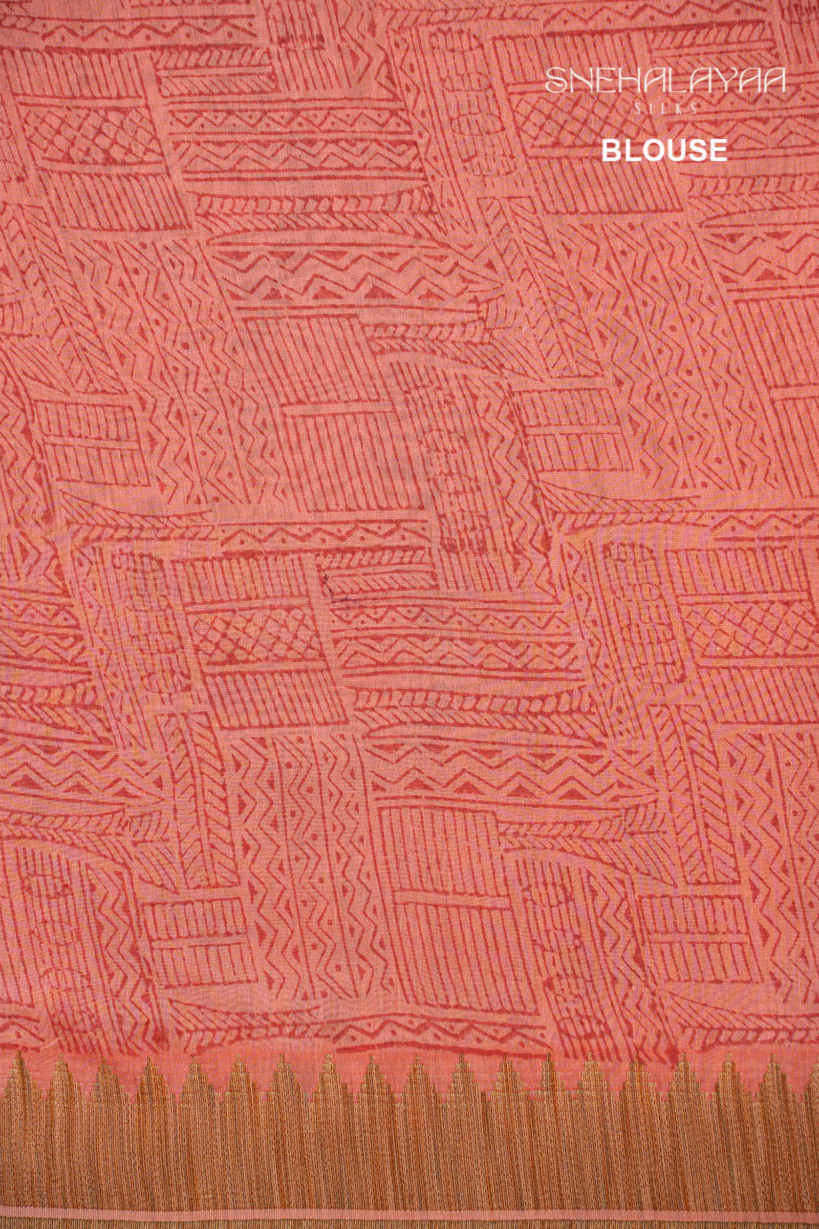 Peach Pink Fancy Saree