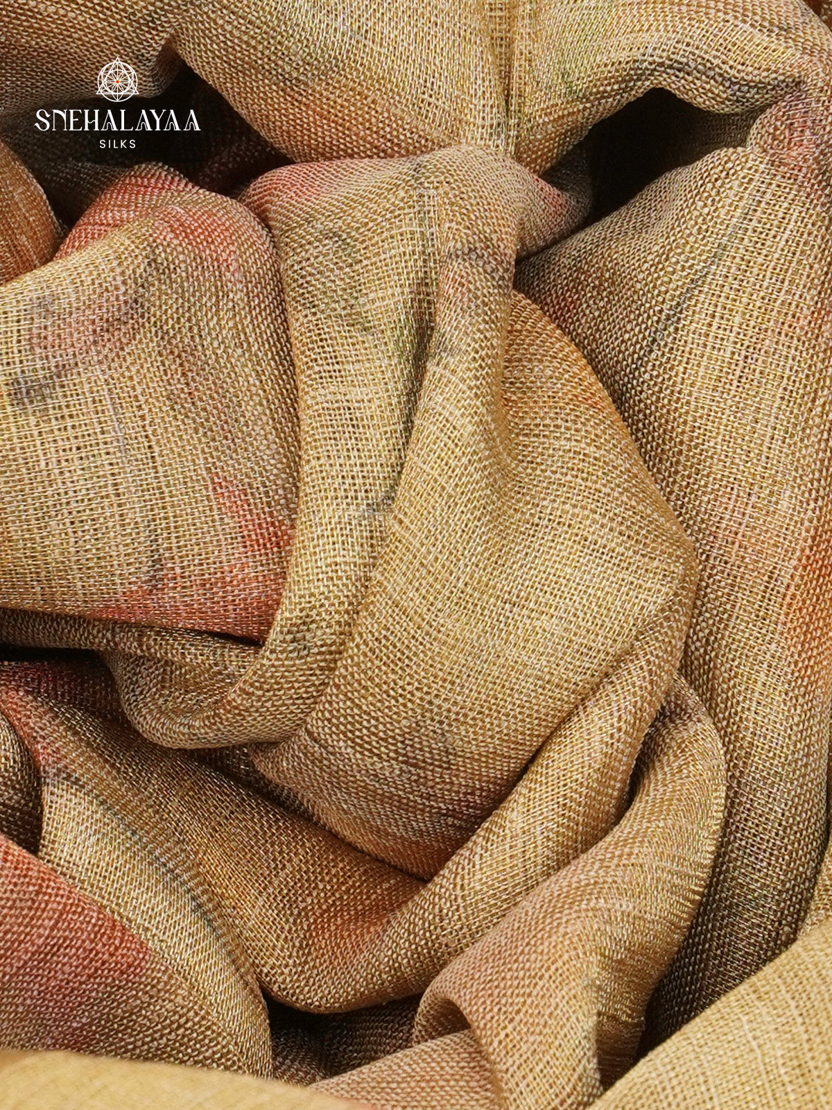 Beige Linen Tissue Saree