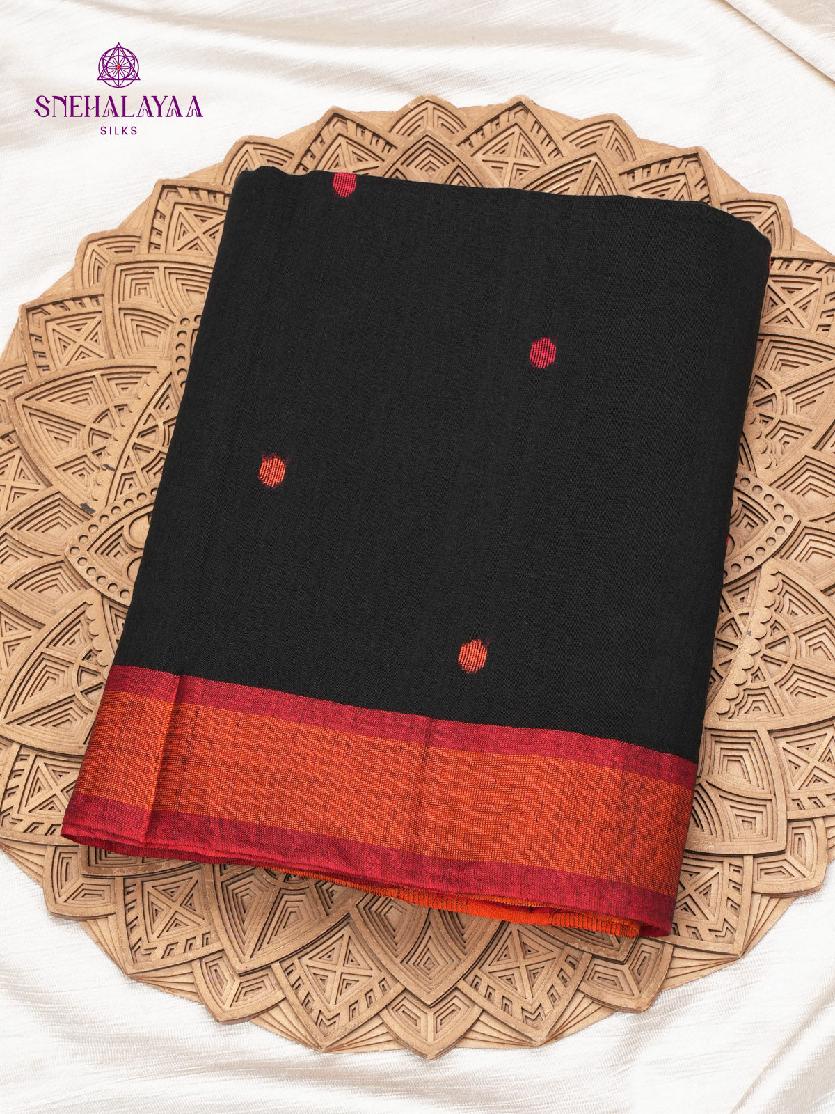 Black Khadi Cotton Saree