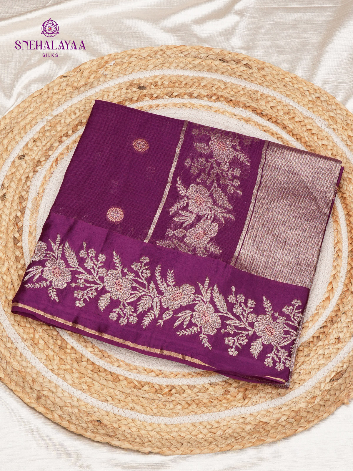 Purple Banaras Silk Saree