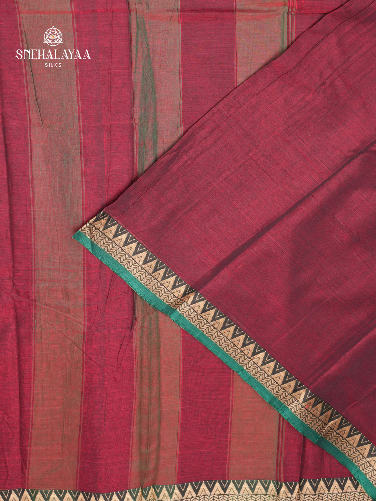 Maroon Narayanpet Cotton Saree