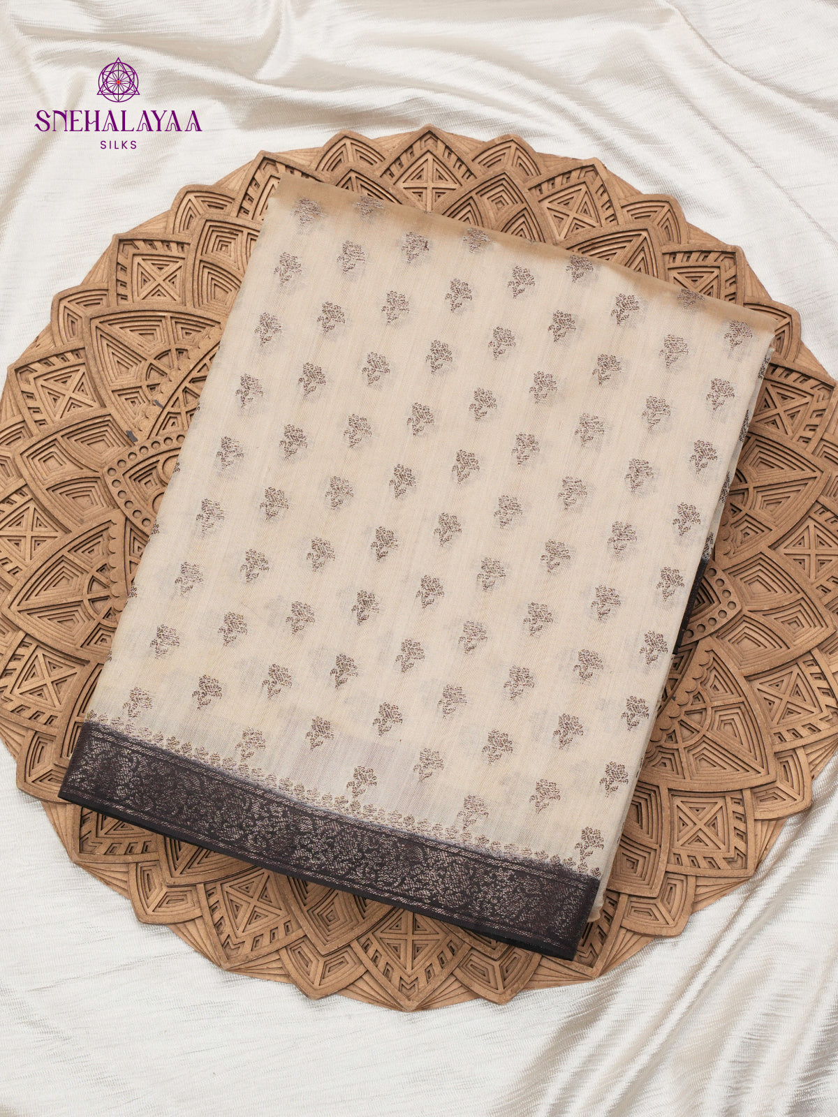 Beige Banaras Chiniya Silk Saree