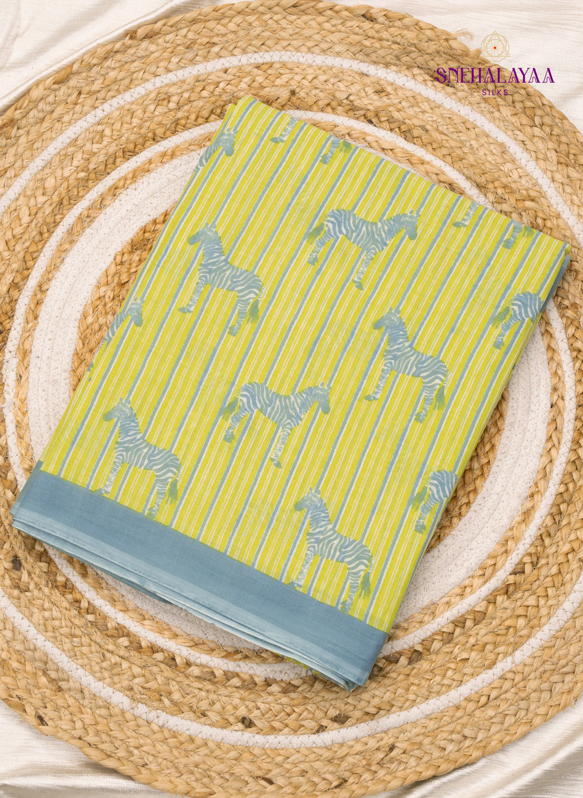 Light Green Jaipur Cotton saree