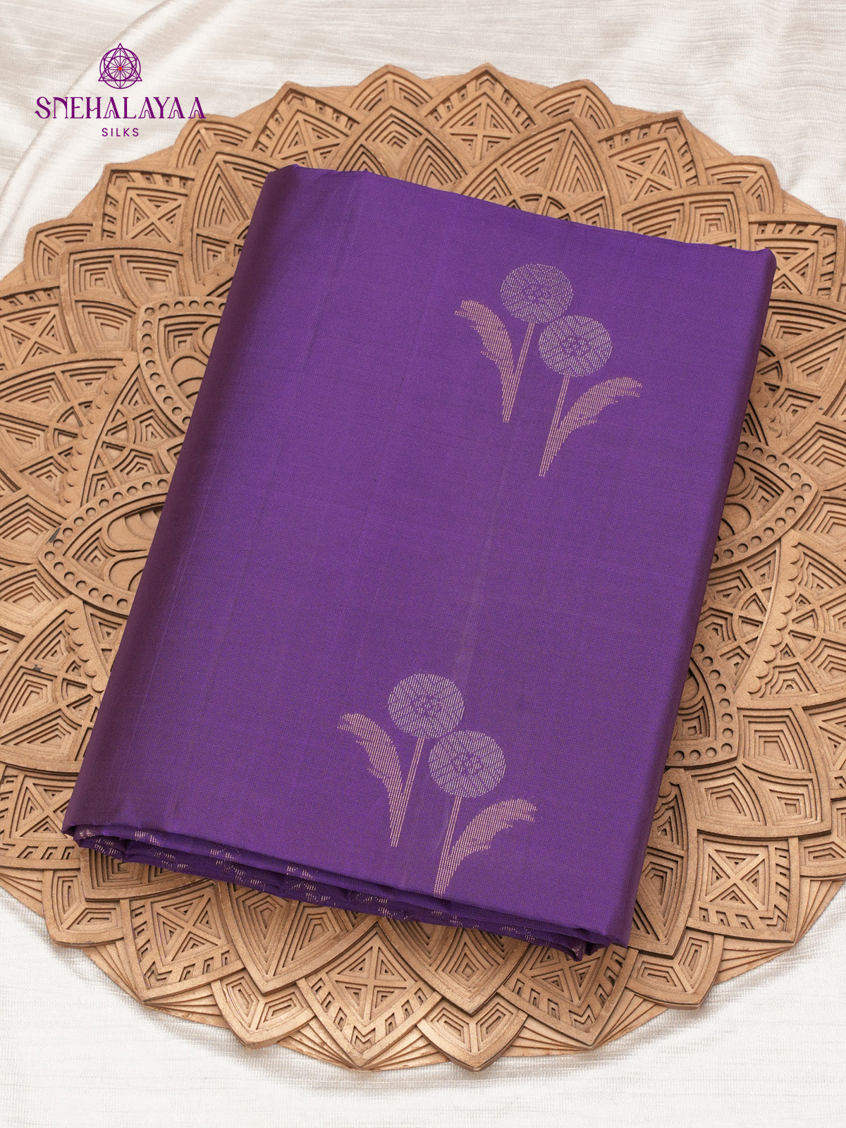 Violet Kanjivaram Soft Silk Saree