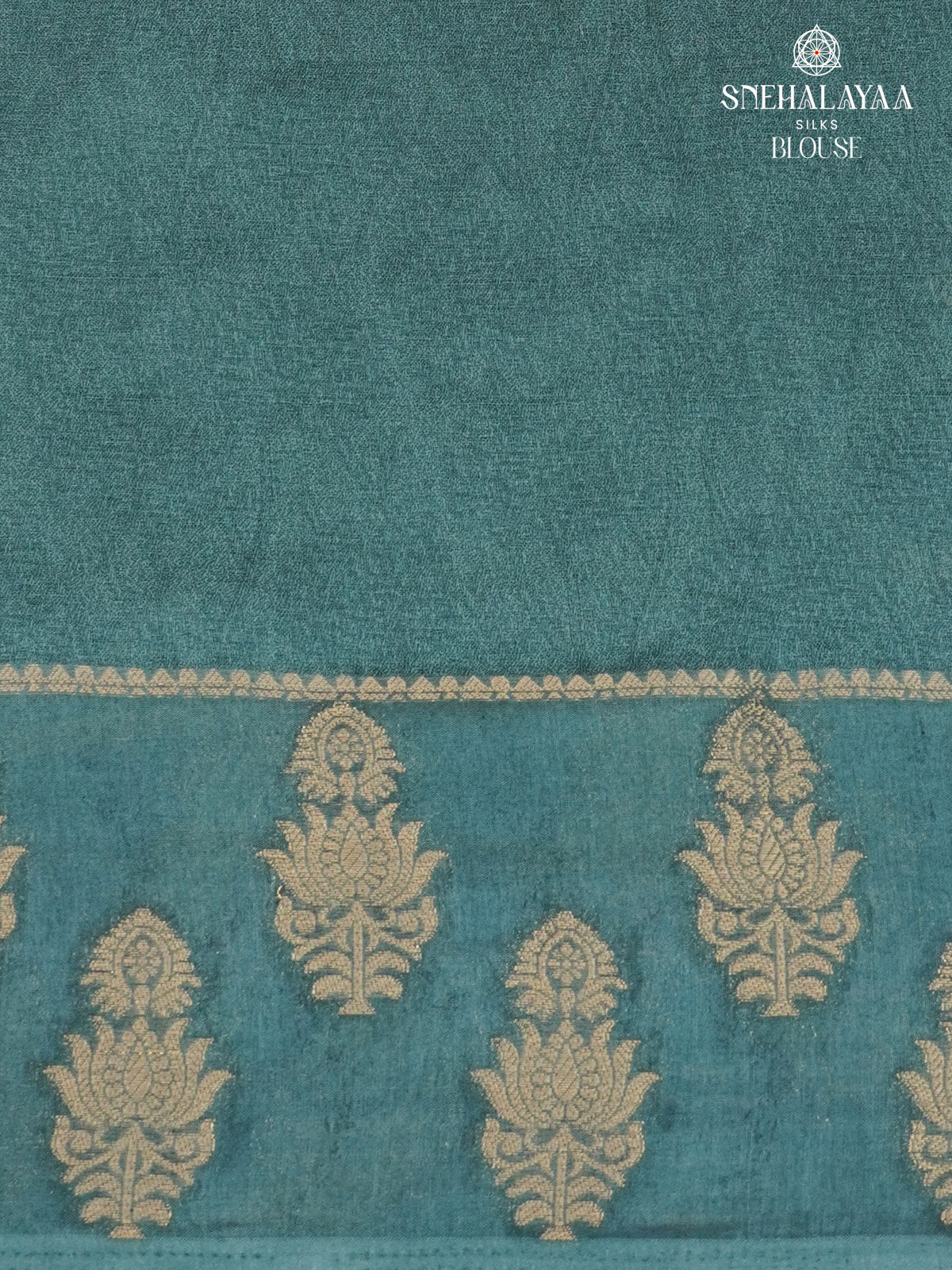 Pastel Blue Printed Matka Saree