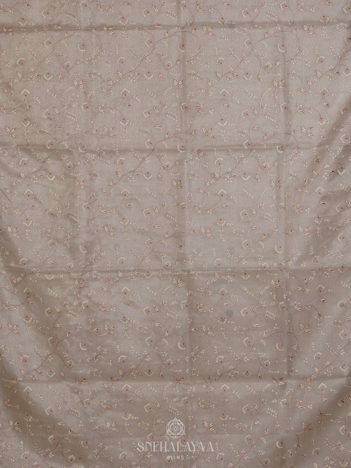 Pale Pink Kota Embroidery Saree