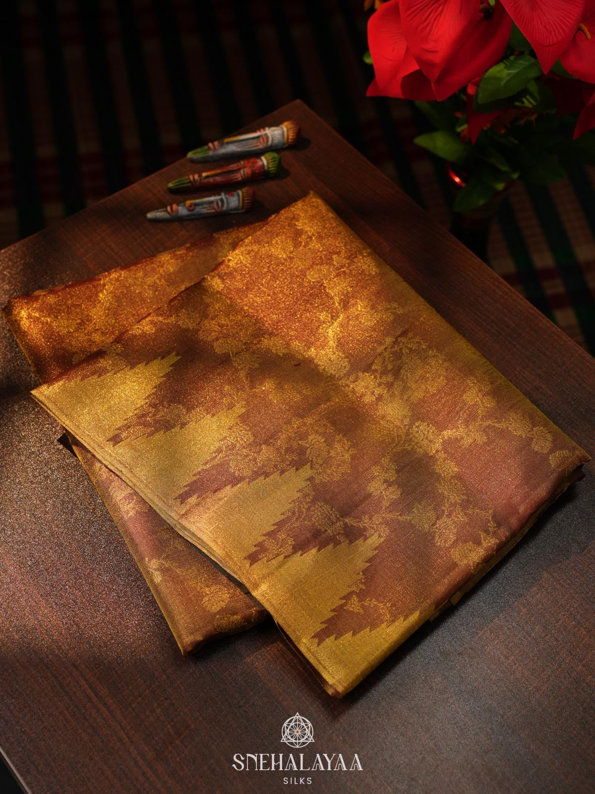 Mustard Kanjivaram Silk Saree