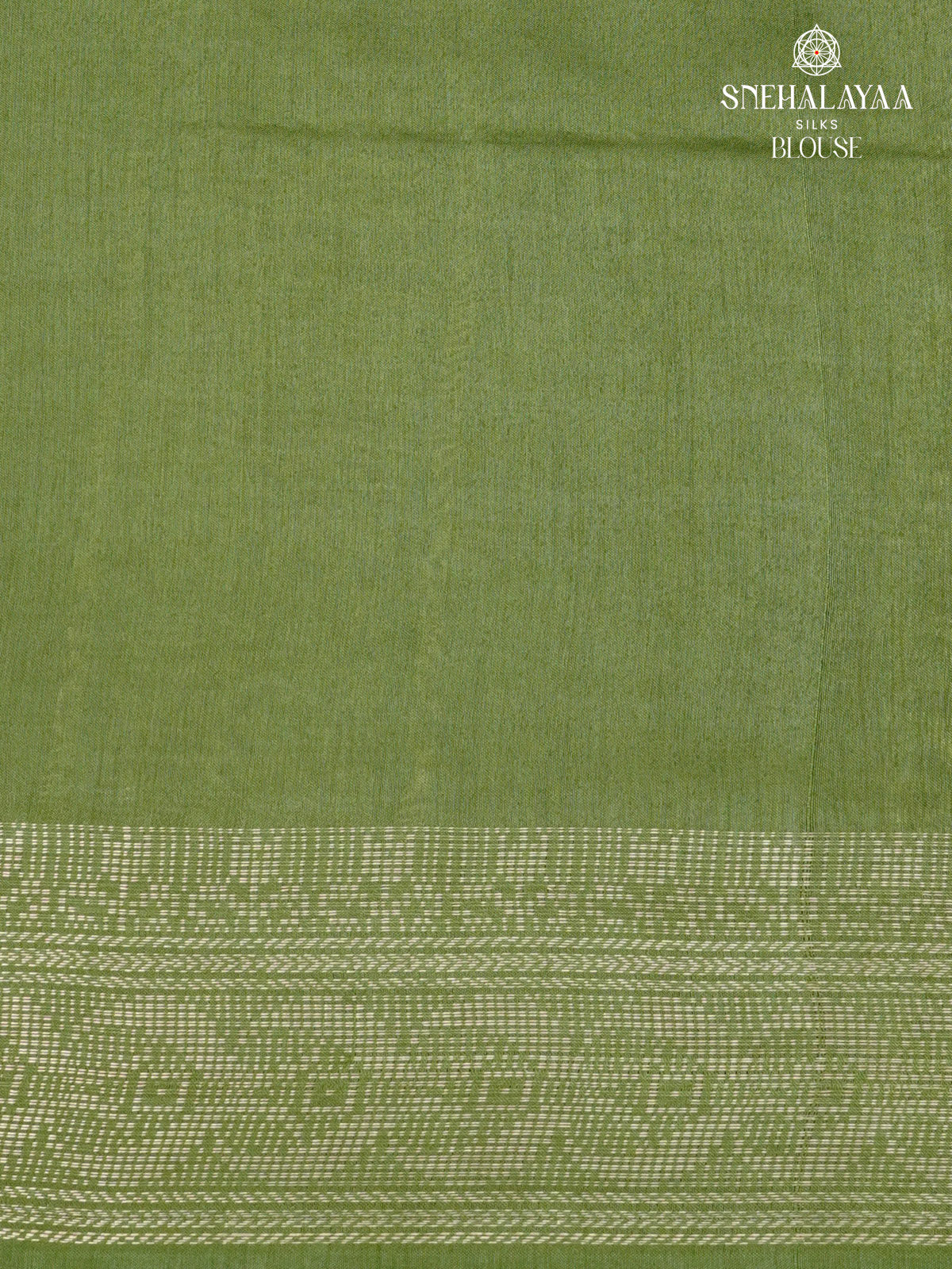 Olive Green Bamboo Silk Saree