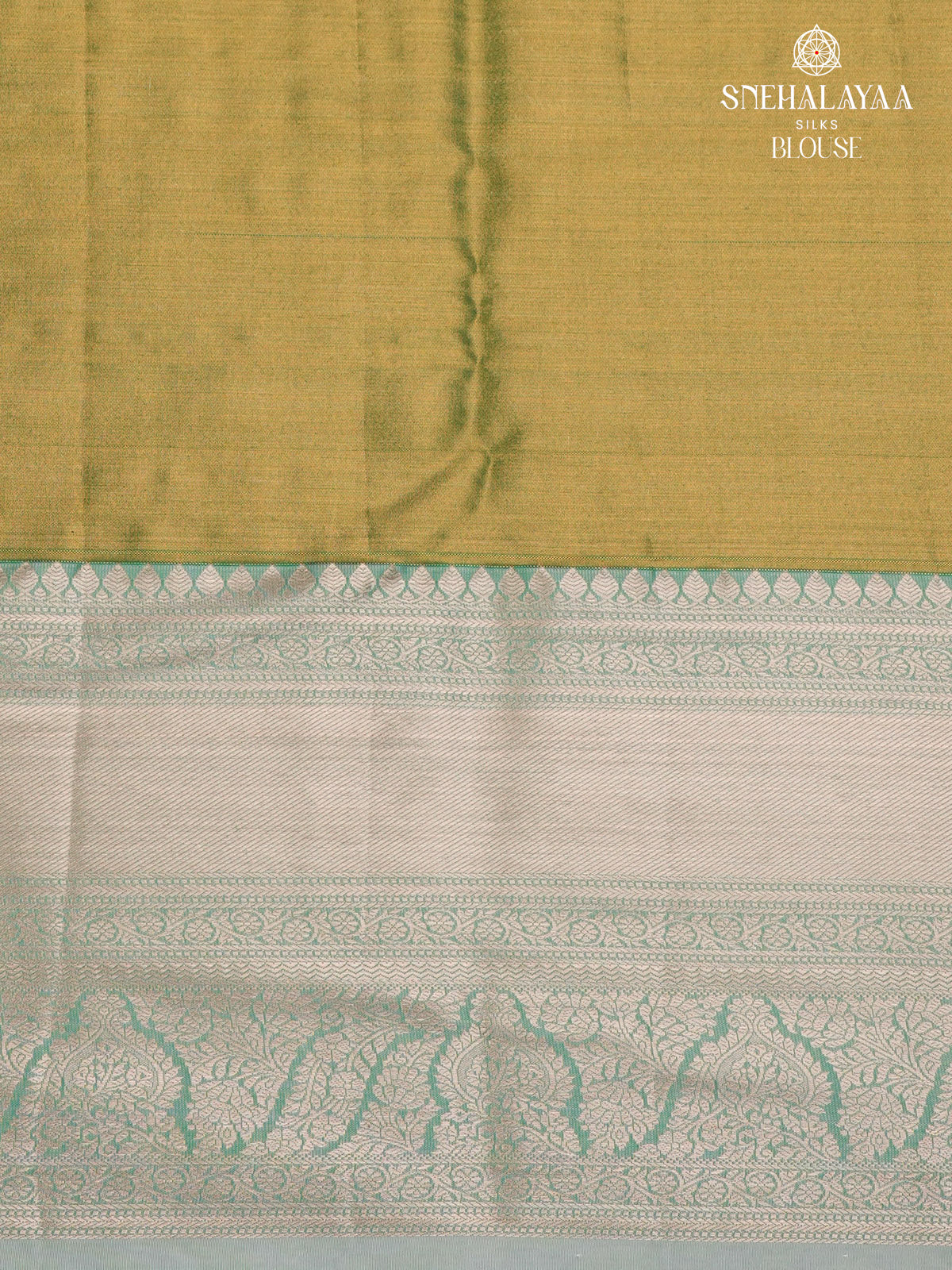 Olive Green Art Silk Saree