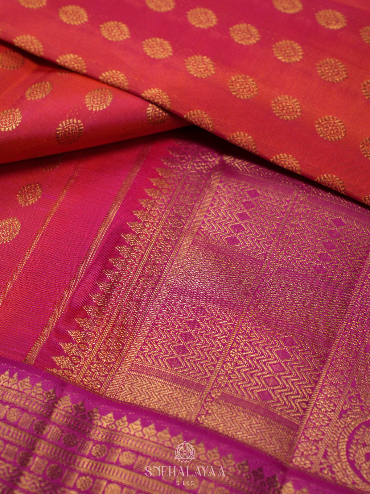 Rani Pink Kanjivaram Silk Saree
