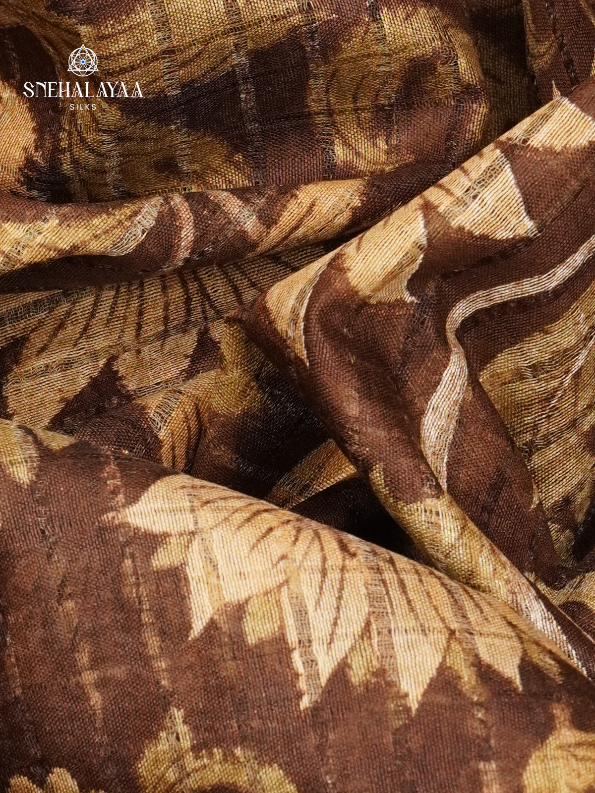 Brown Bamboo Silk Saree