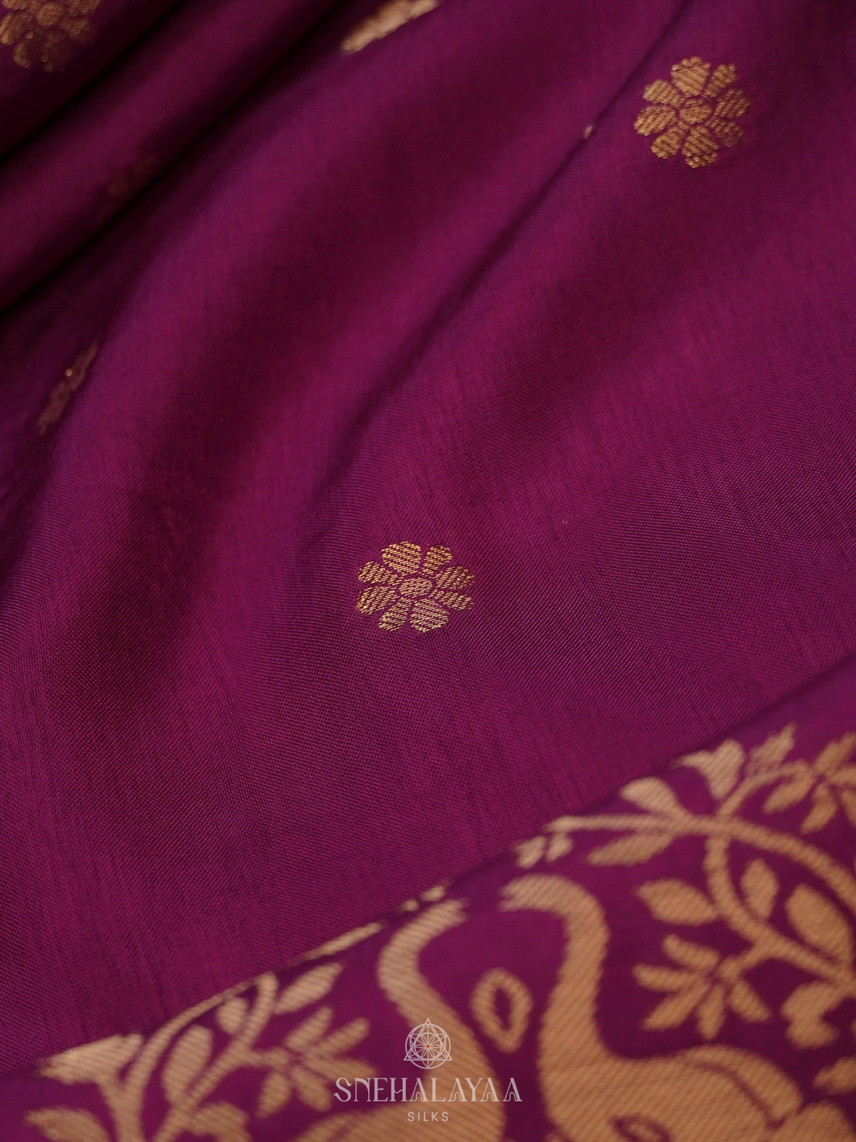 Purple Banaras Silk Saree