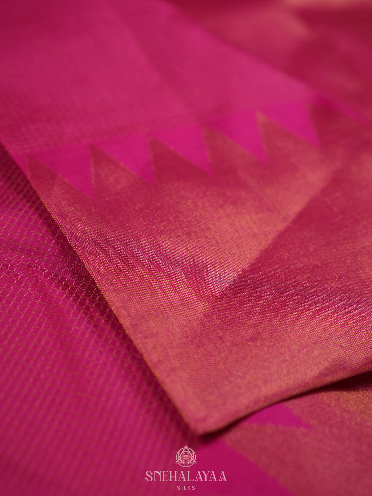 Pink Kanjivaram silk saree