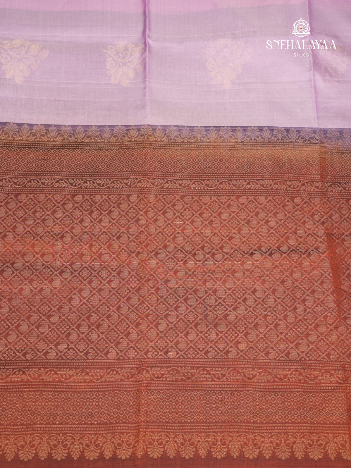 Lavender kanjivaram Soft Silk Saree