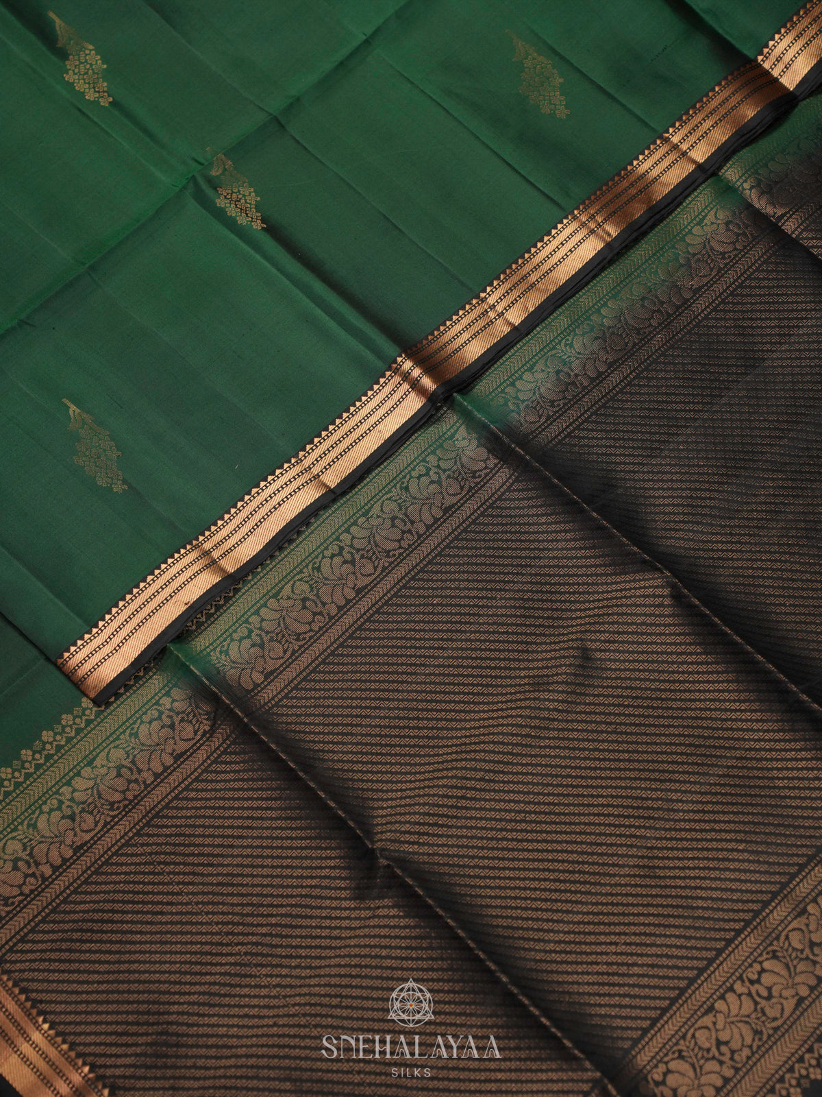 Emerald Green Soft Silk Saree