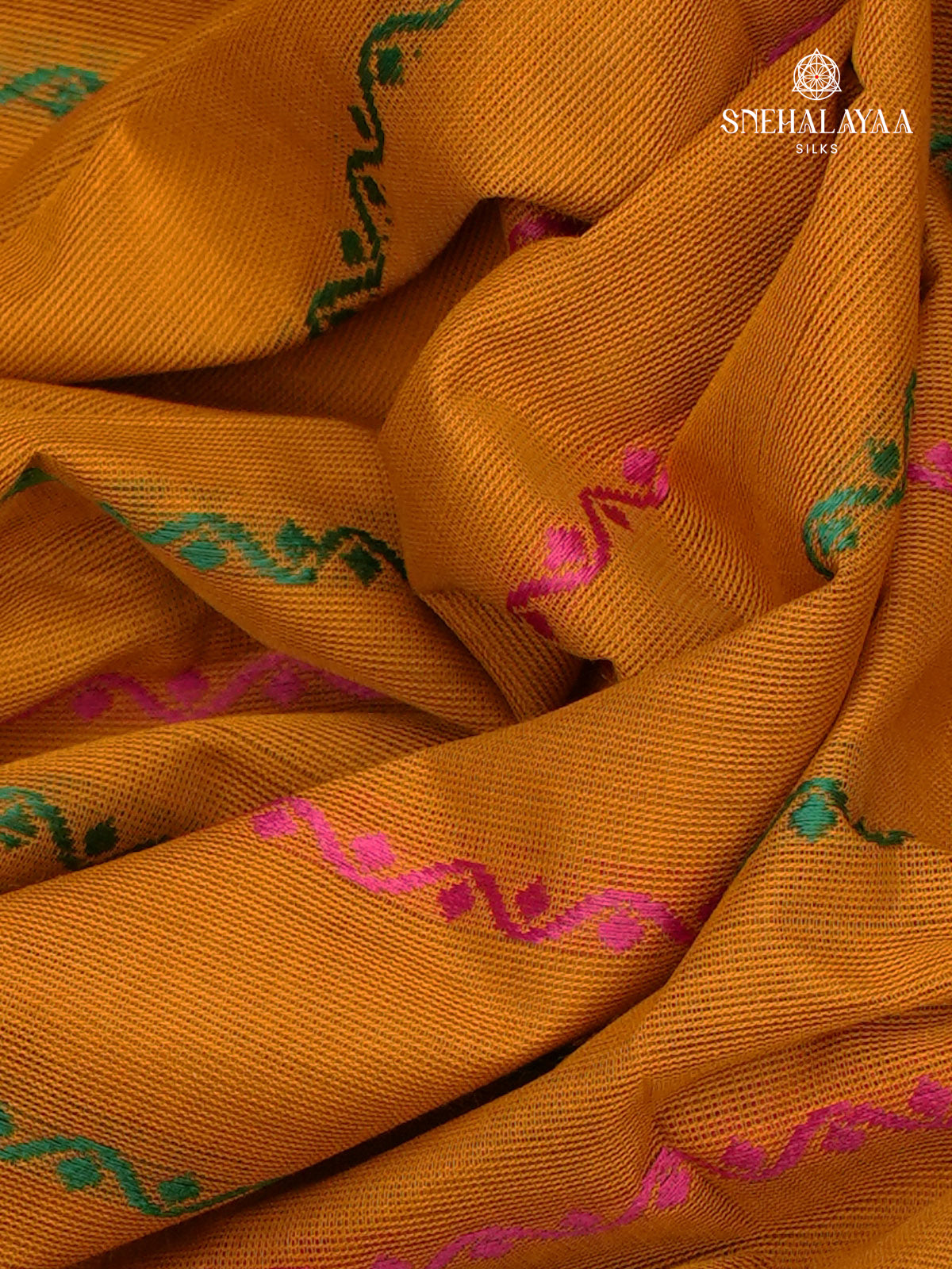 Mustard Chettinad Cotton Saree