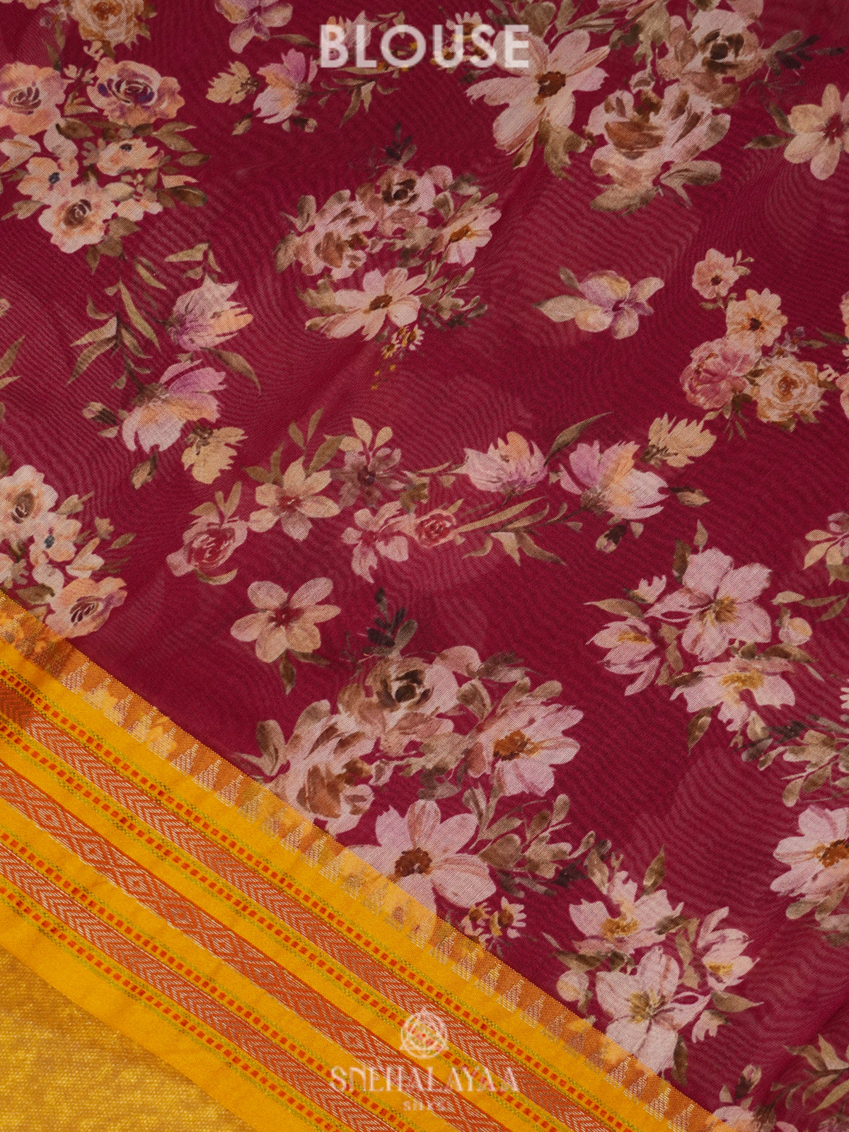 Maroon Chanderi Saree