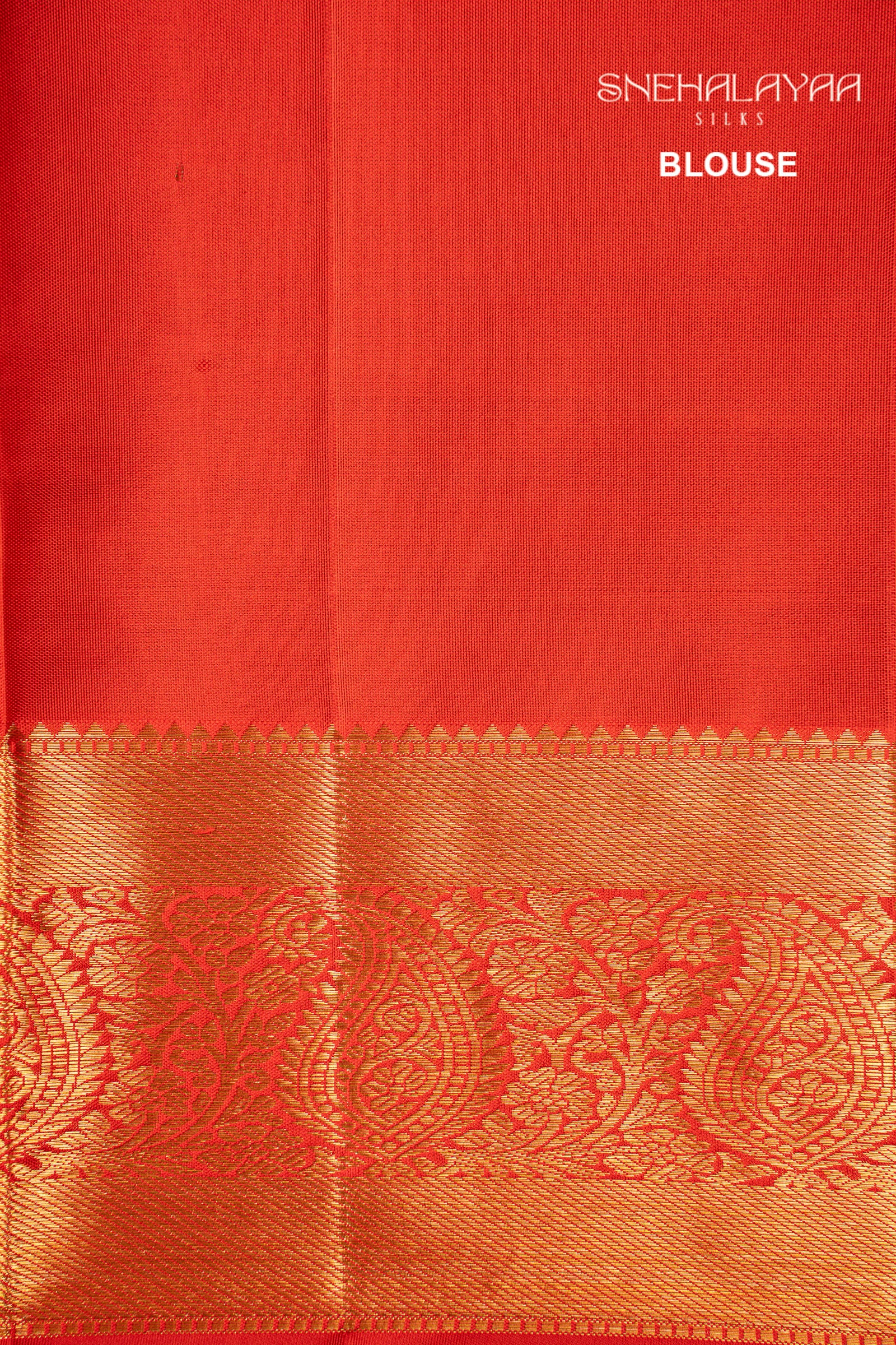 Rose Red Kancheevaram Silk Saree