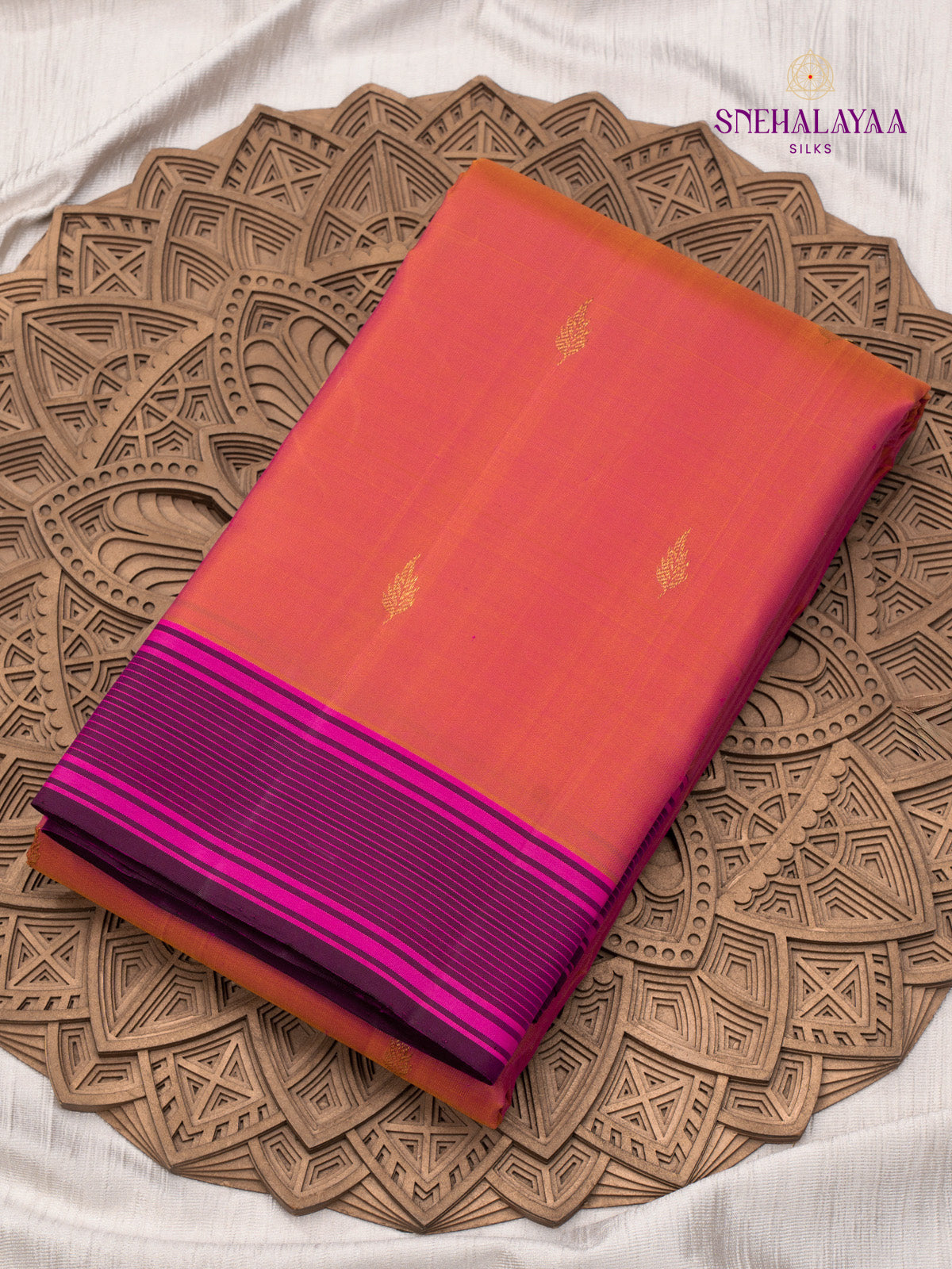 Orange Kanjivaram Silk Saree
