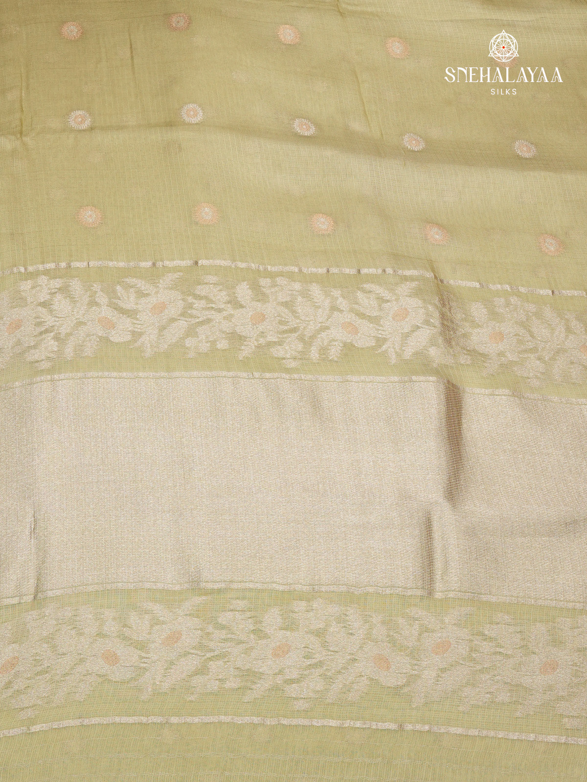 Mehendi Green Banaras Silk Saree