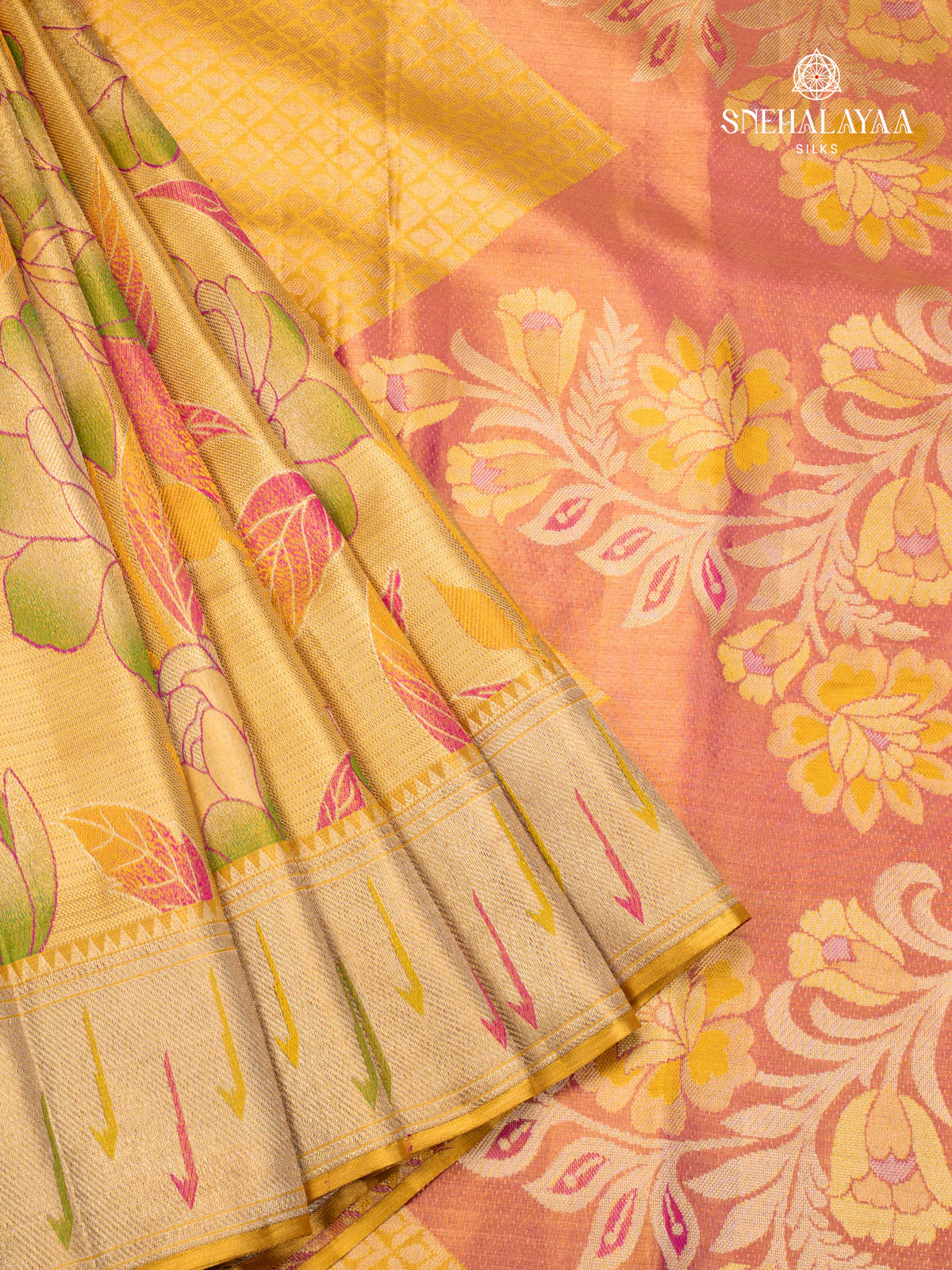 Yellow Tissue Kanjivaram Silk Saree