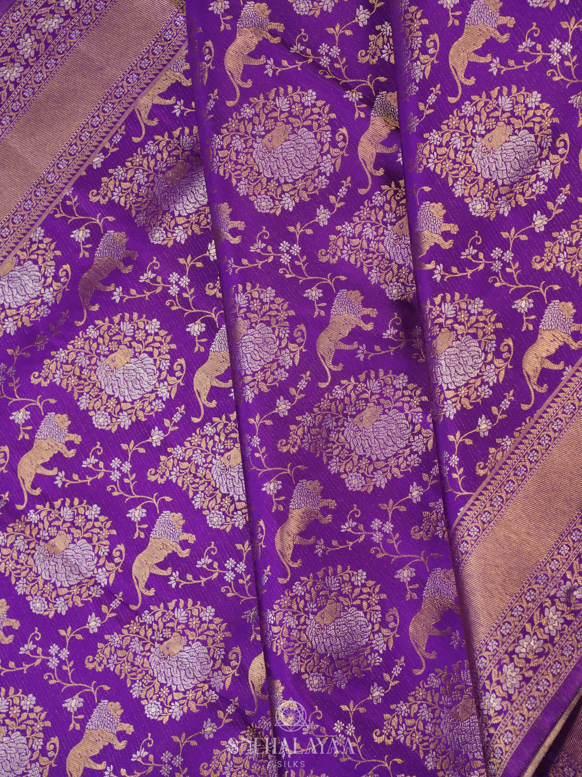 Purple Kanjivaram Silk Saree