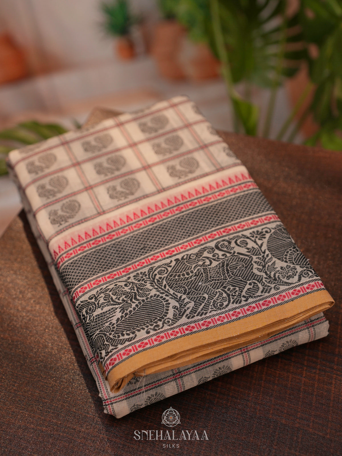 Beige Kanchi Cotton Saree