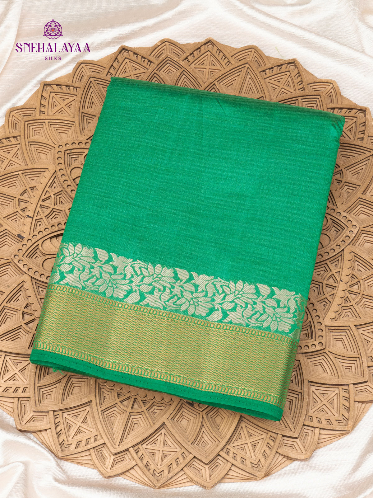 Green Raw Silk Saree
