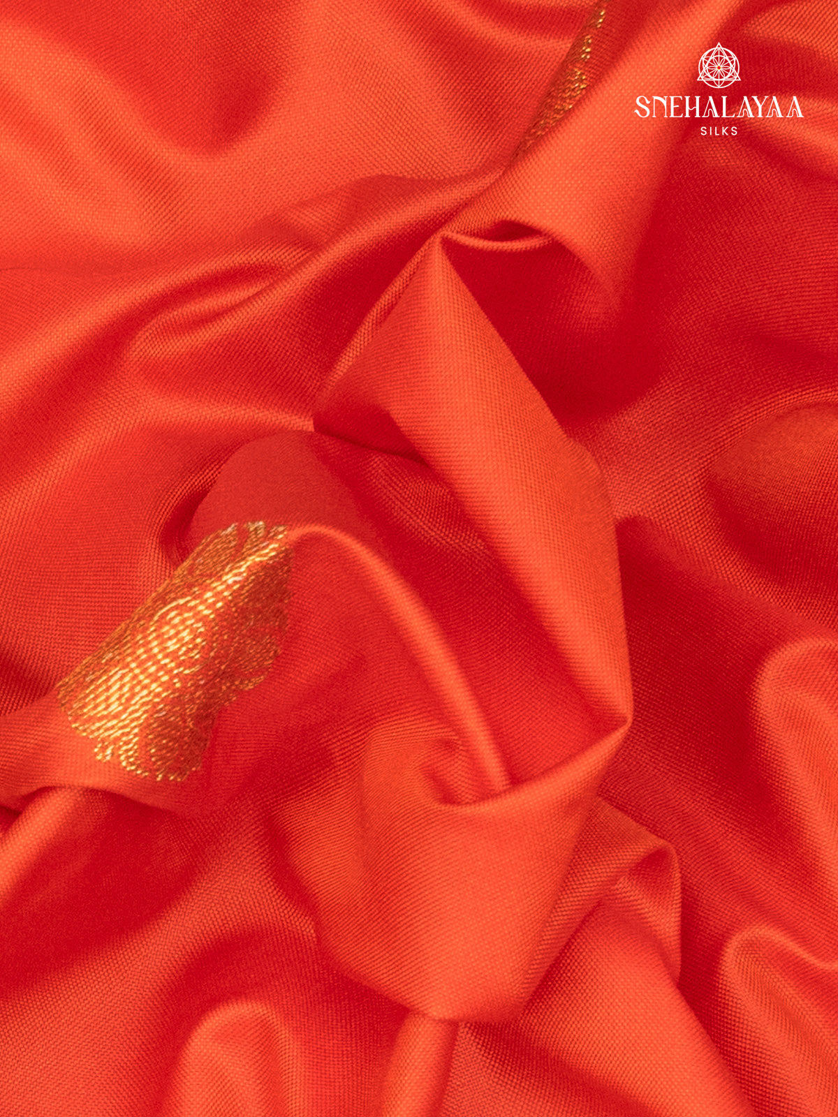 Rust Orange Gadwal Silk Saree