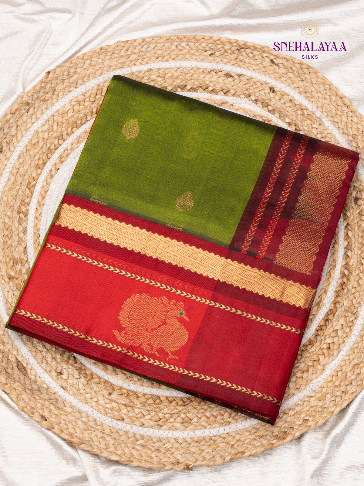 Green Kanchi Silk Cotton Saree